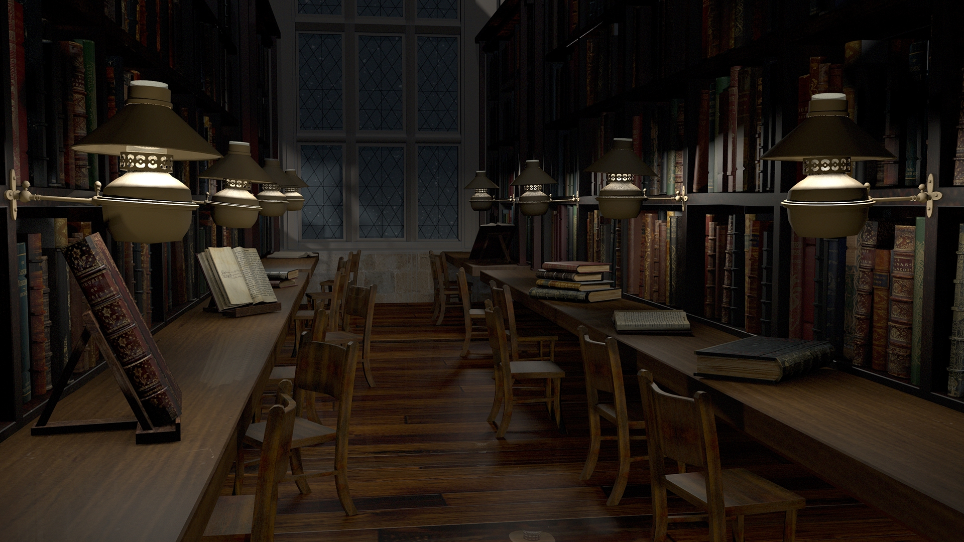 Hogwarts Library Background