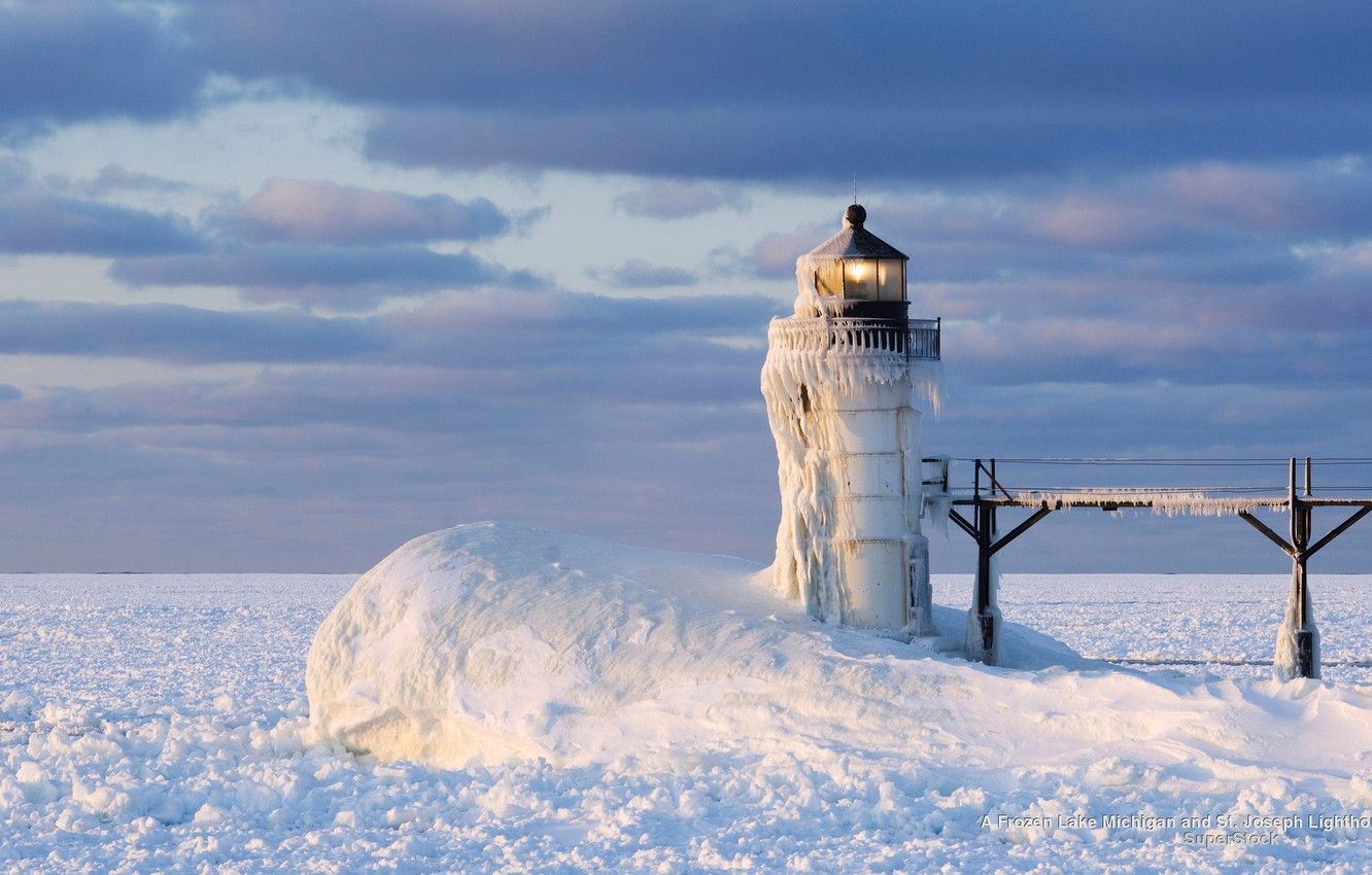 Ice Lighthouse Background