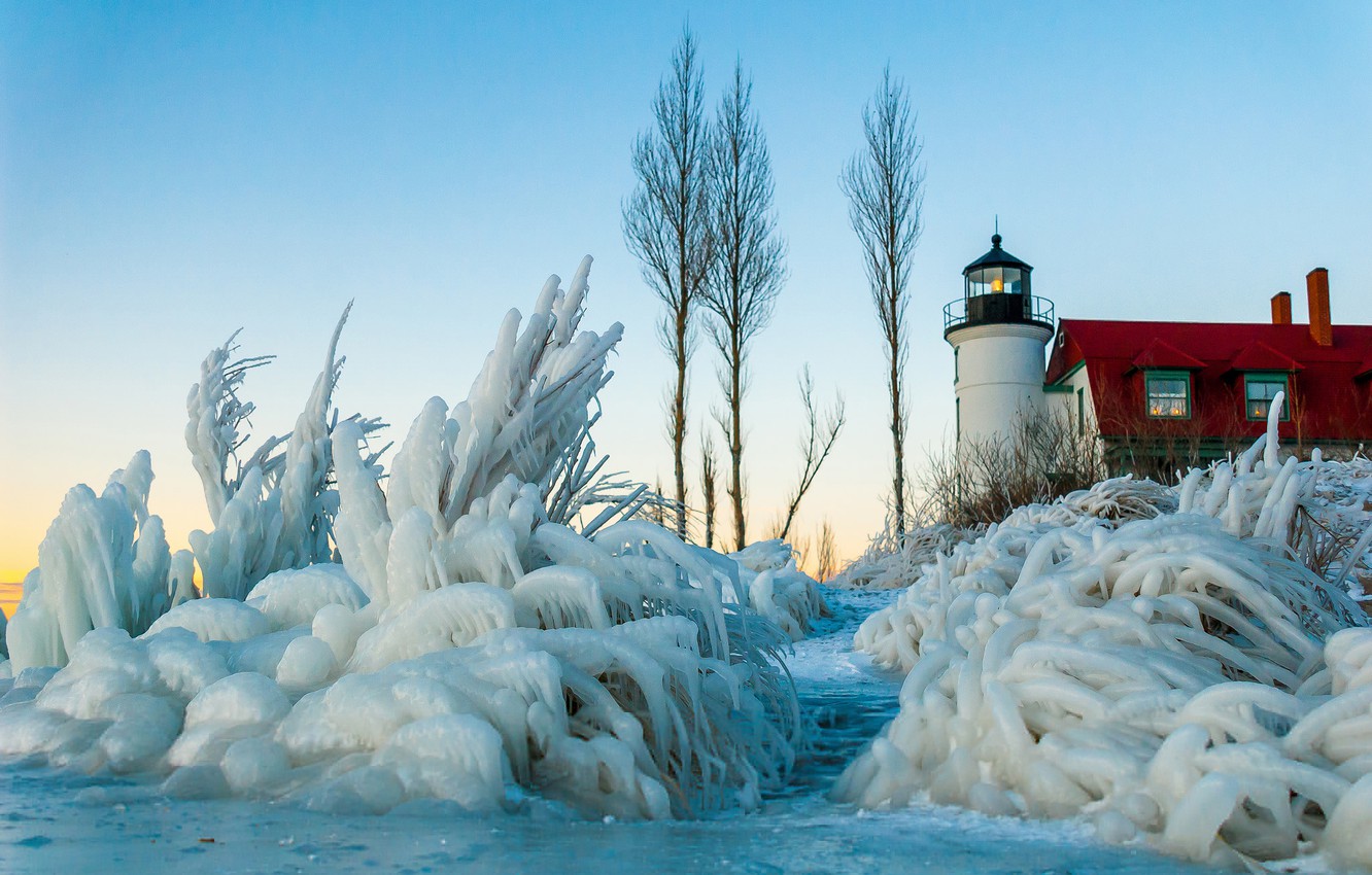 Ice Lighthouse Background