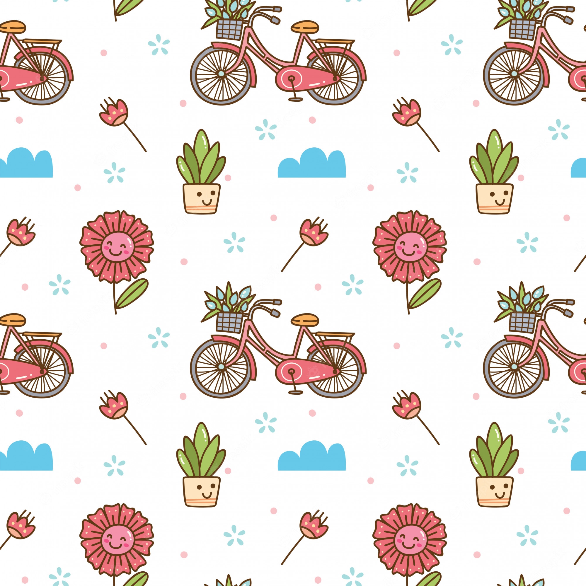 Kawaii Flower Background