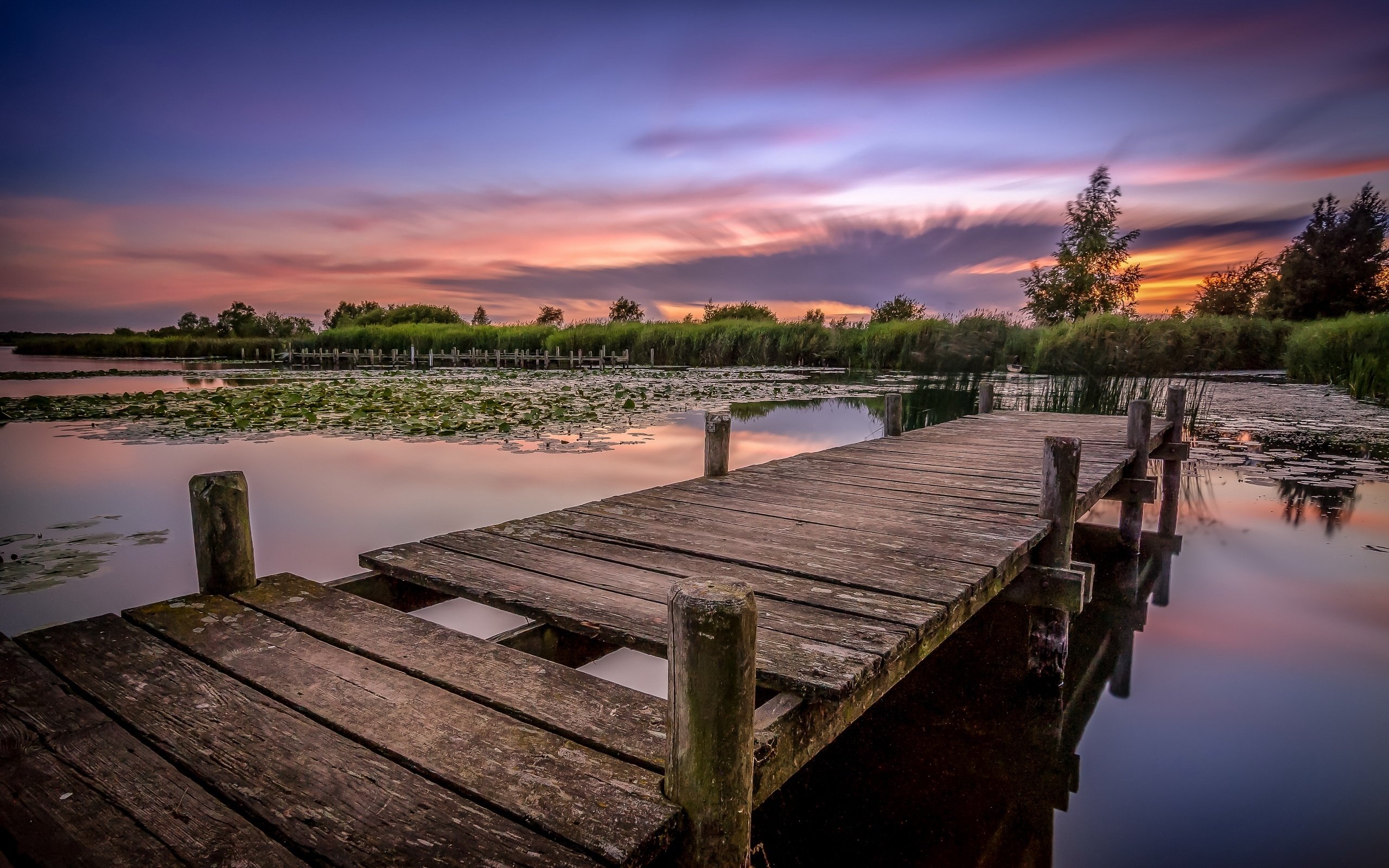 Lake Dock Background