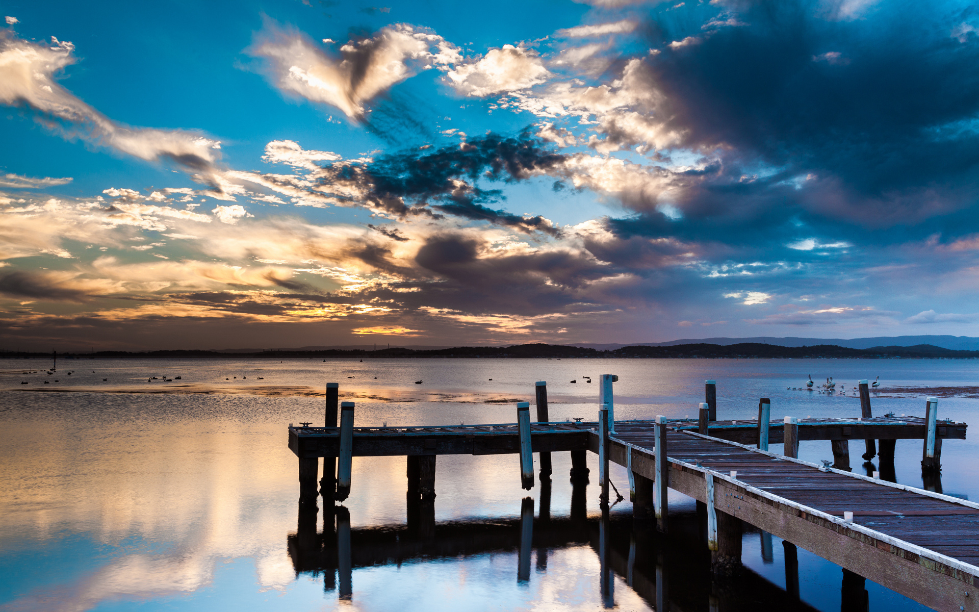 Lake Dock Background