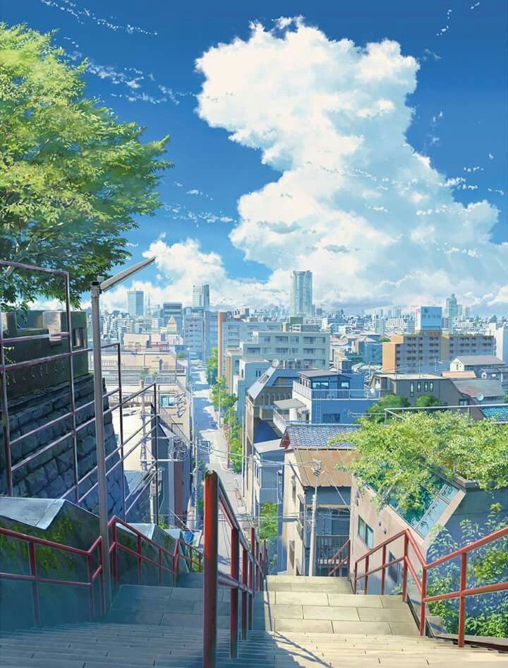 Makoto Shinkai Background Art