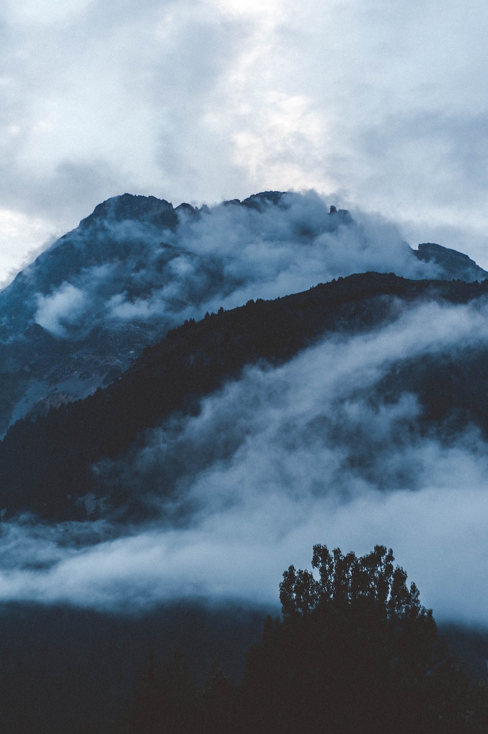 Misty Mountain Background