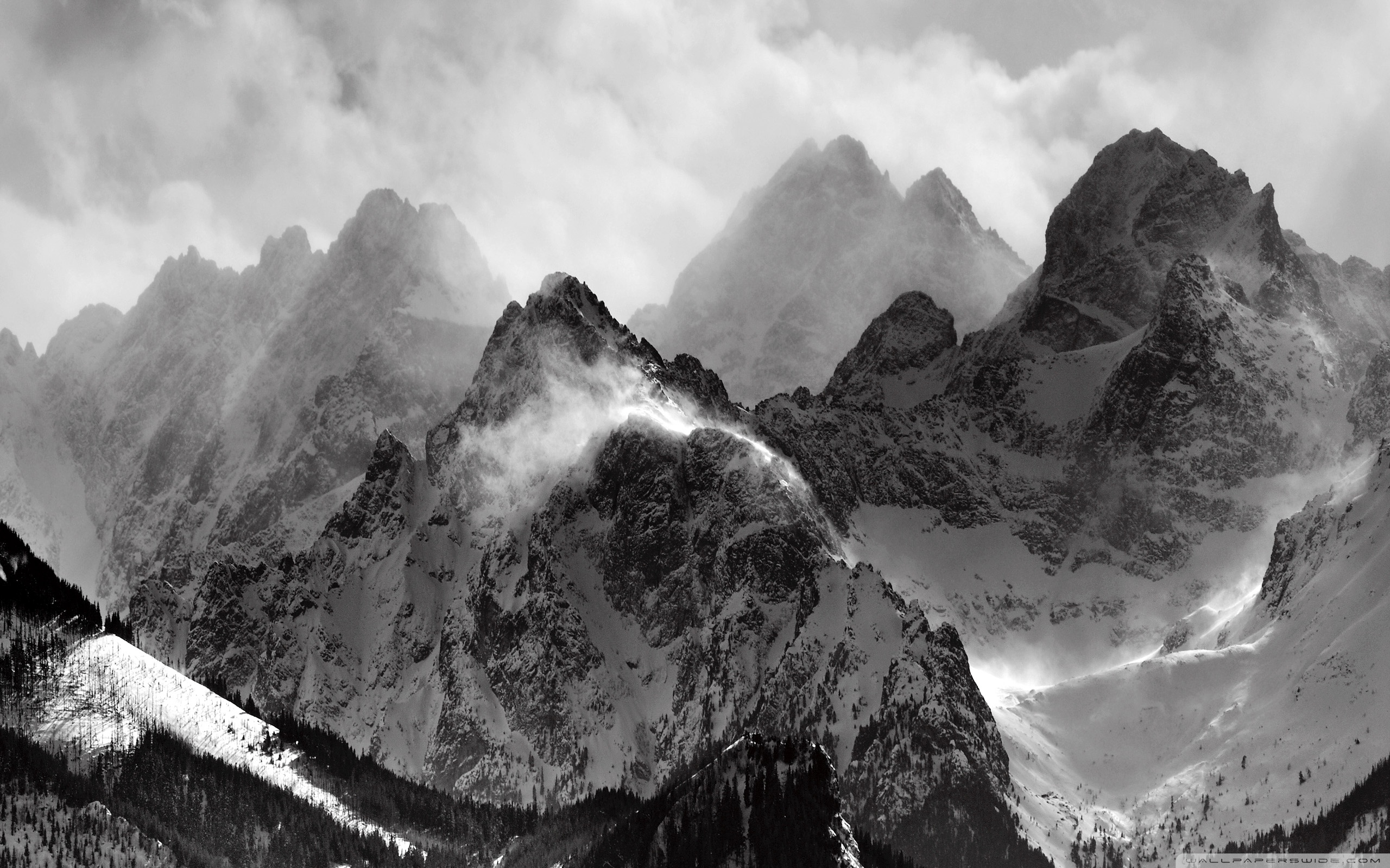 Misty Mountain Background