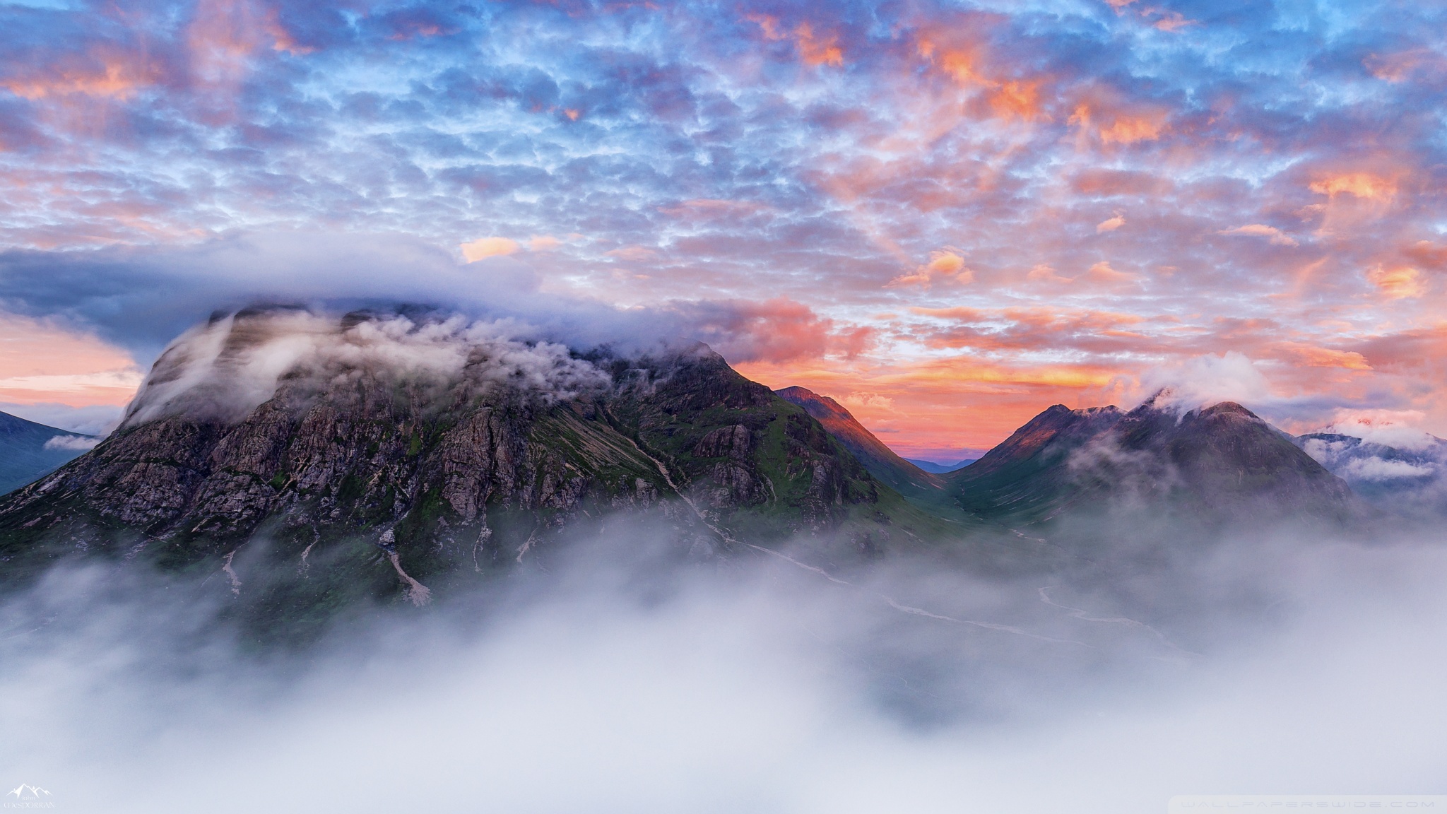 Misty Mountain Background