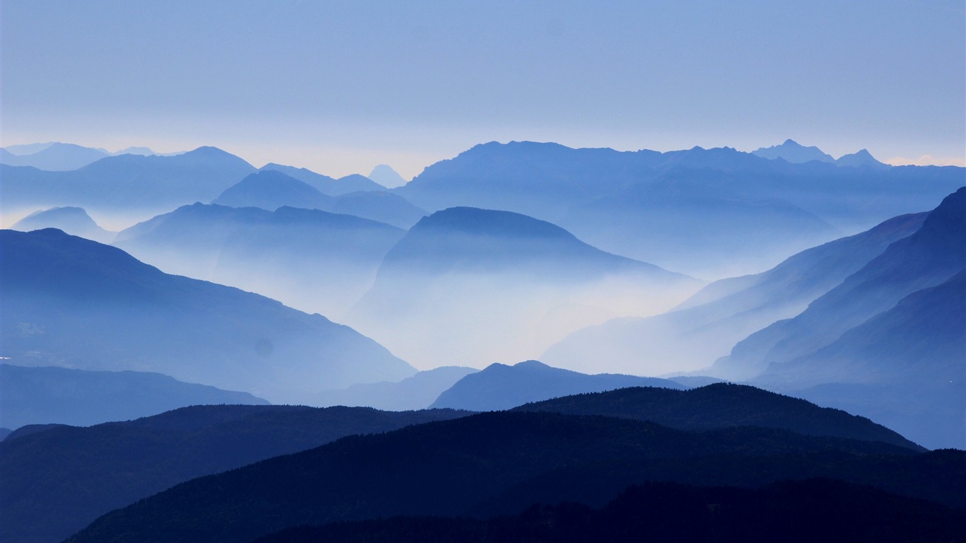 Misty Mountain Background