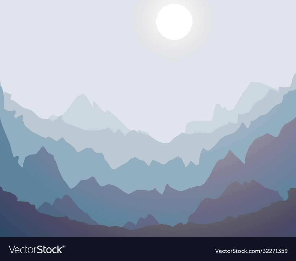 Misty Mountain Background