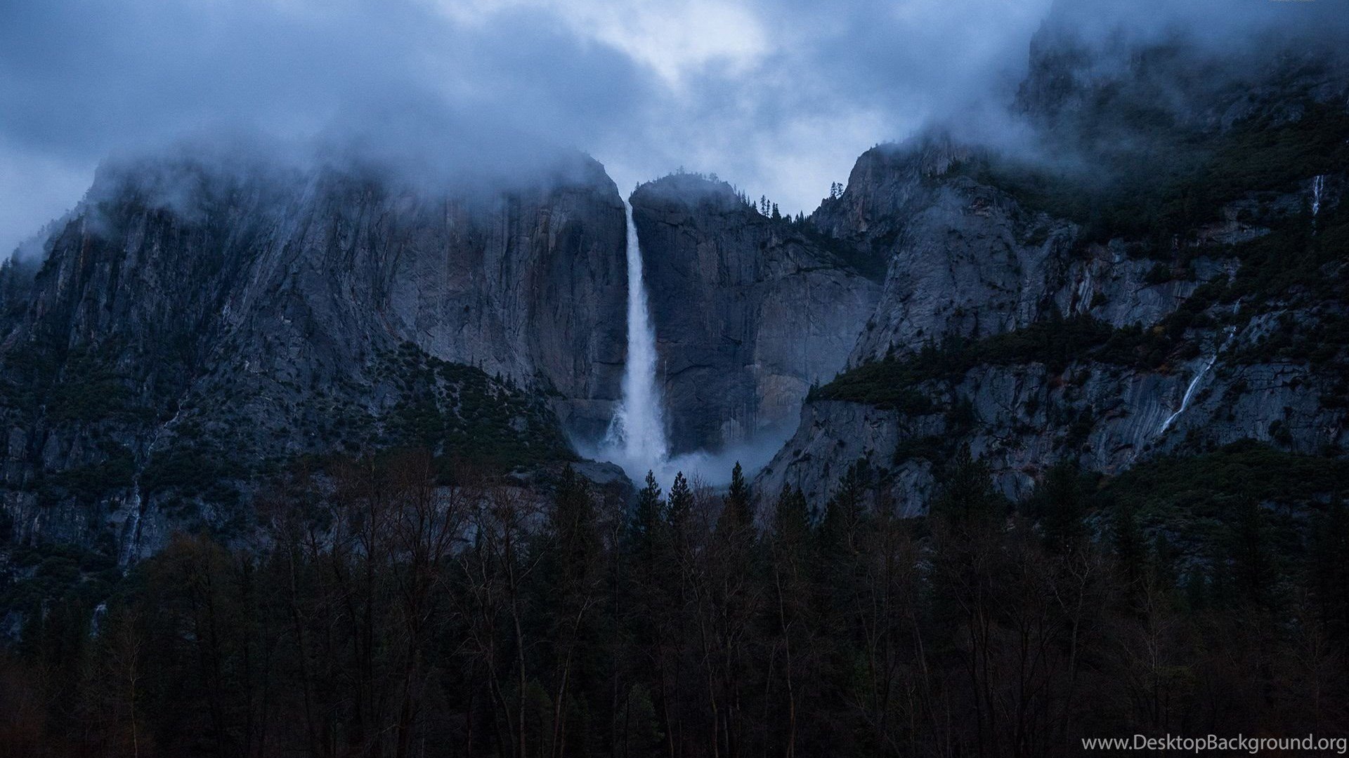 Misty Mountain Background