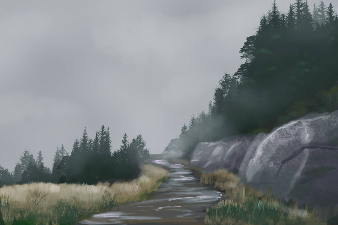 Misty Mountain Background