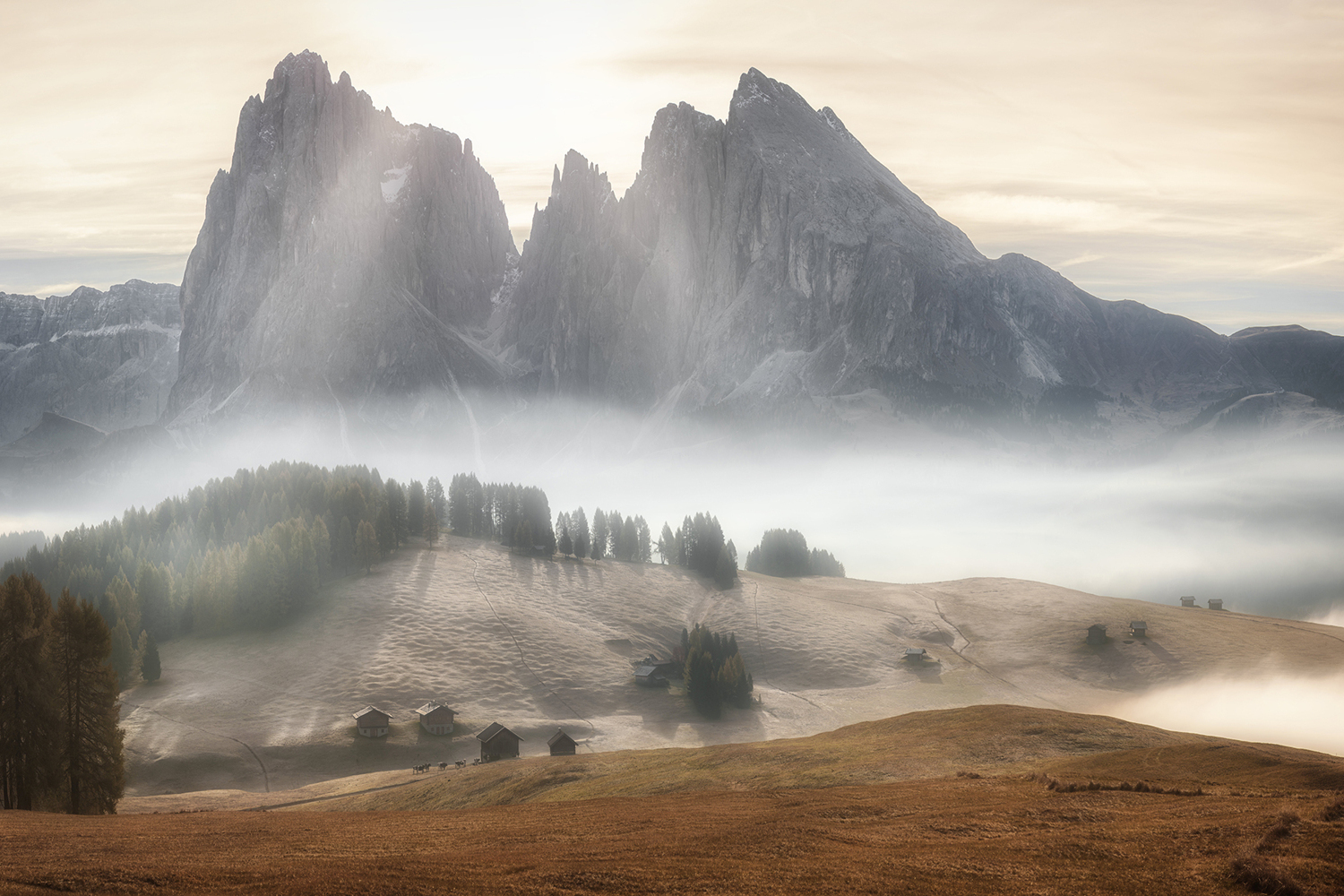 Misty Mountain Background