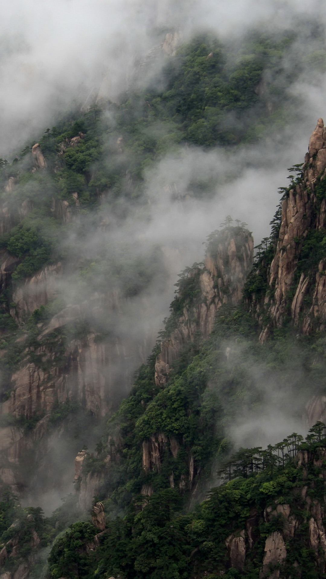 Misty Mountain Background