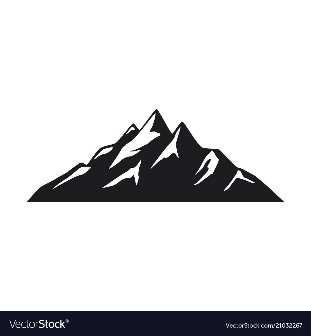 Mountain White Background