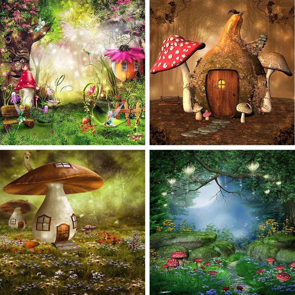 Mushroom Forest Background