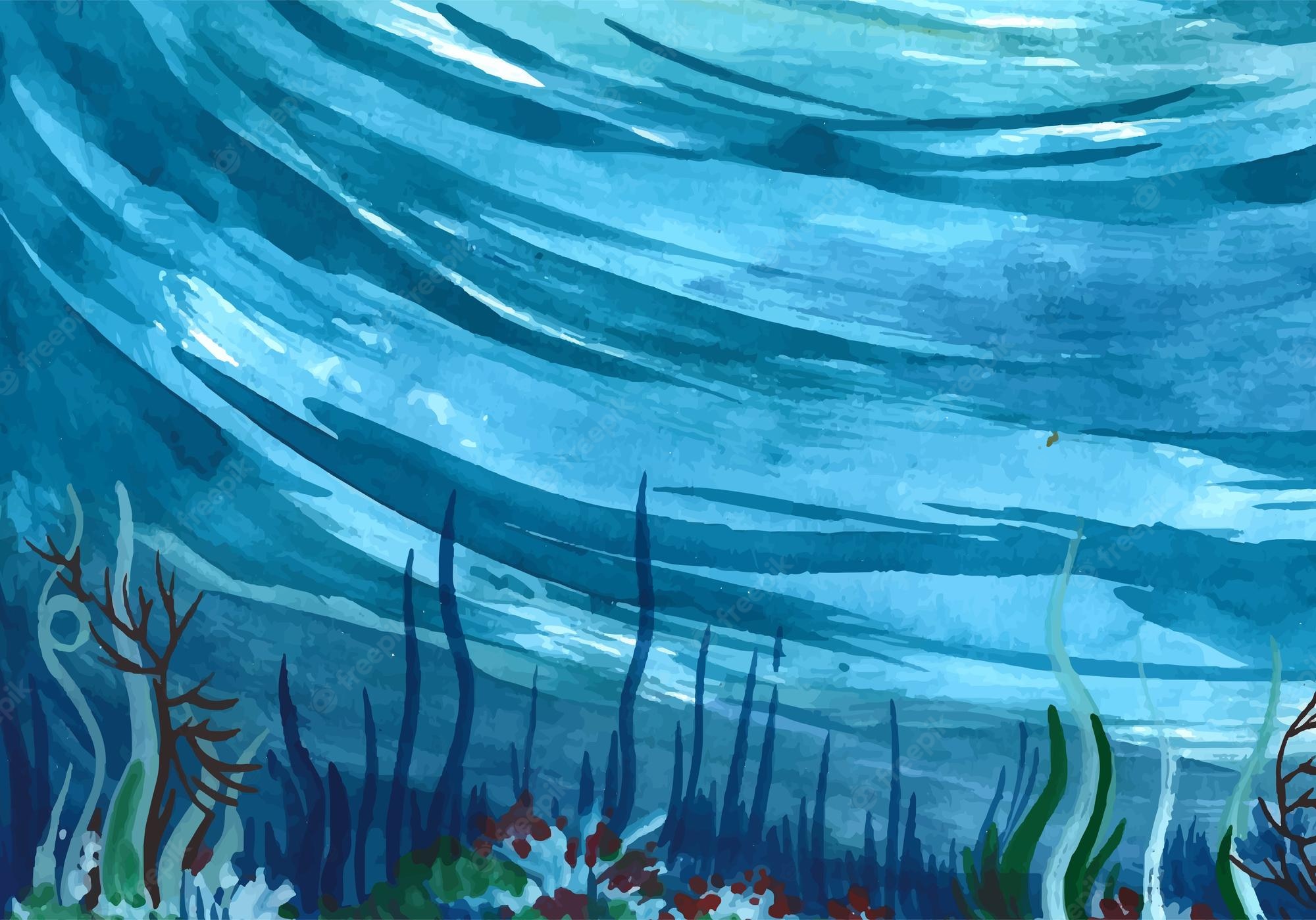 Ocean Watercolor Background