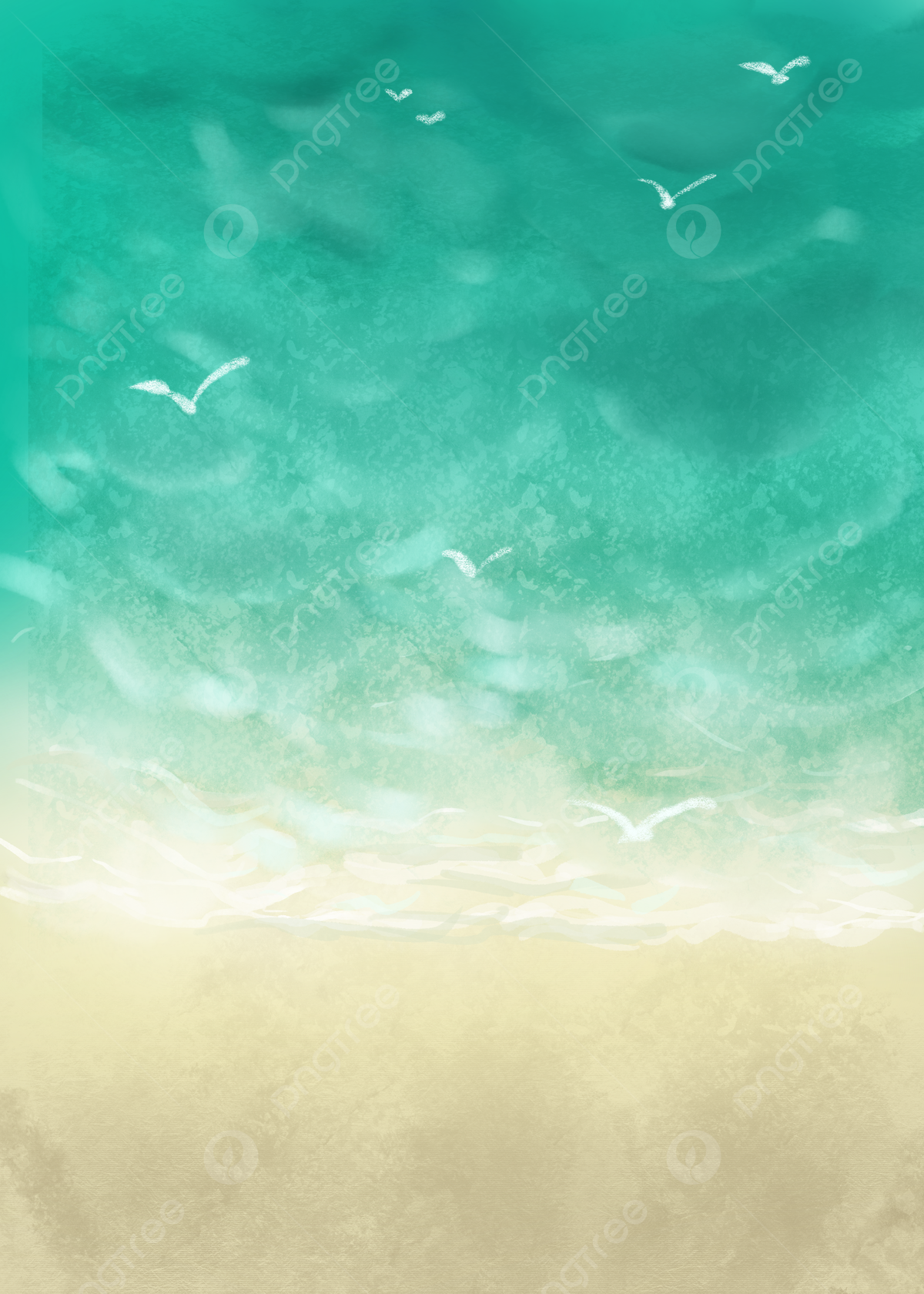 Ocean Watercolor Background