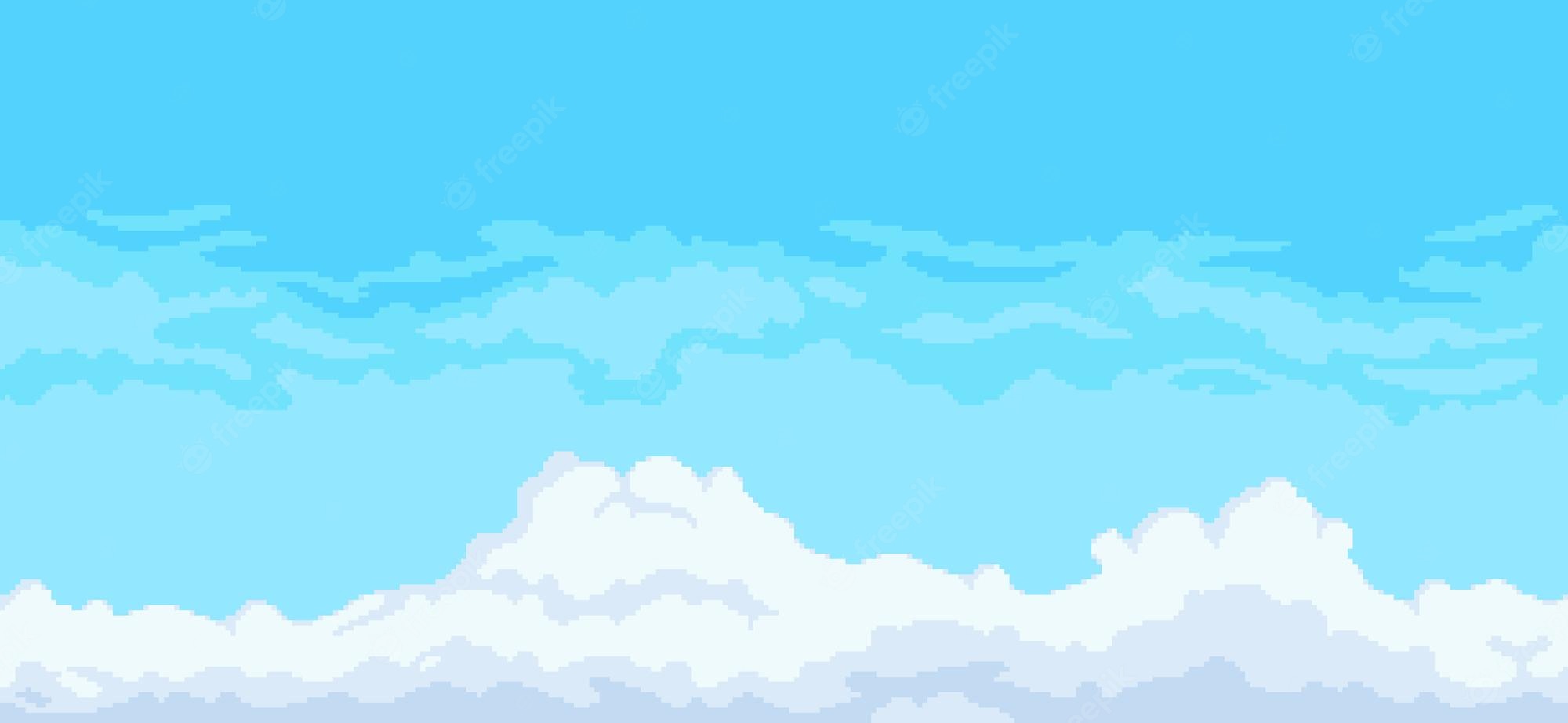 Pixel Clouds Background