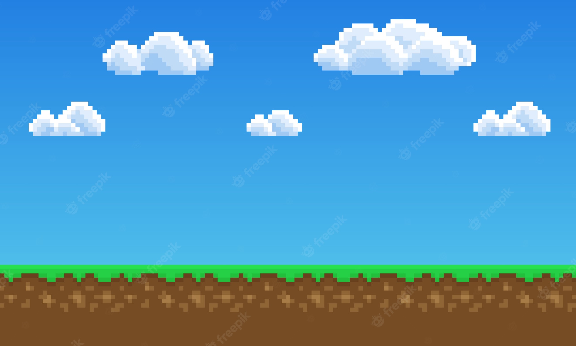 Pixel Clouds Background