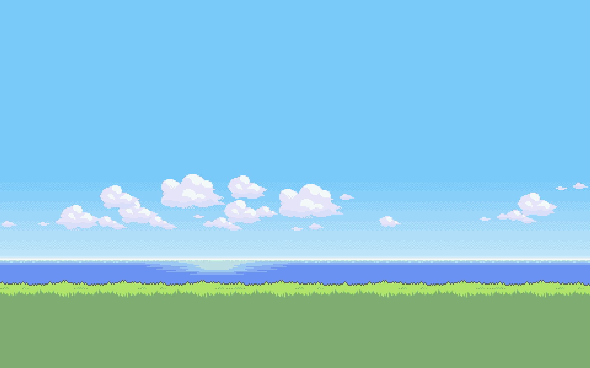 Pixel Clouds Background