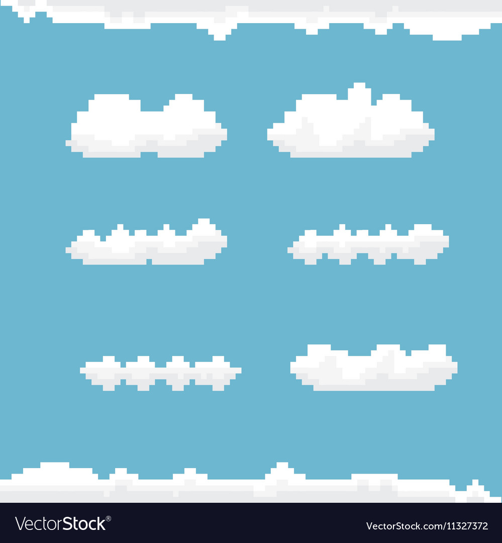 Pixel Clouds Background