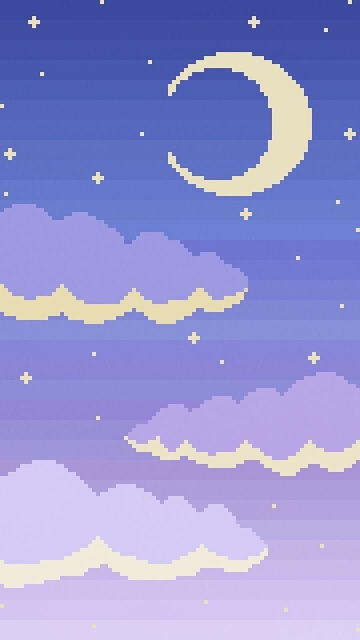 Pixel Clouds Background