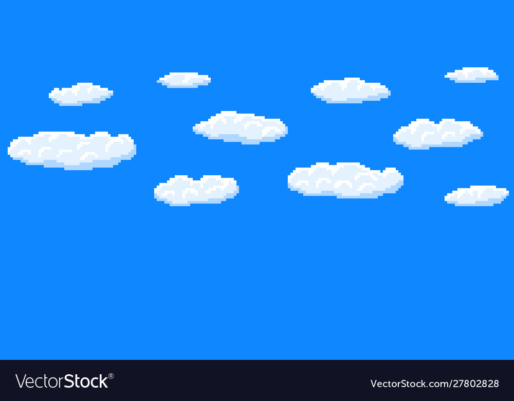 Pixel Clouds Background