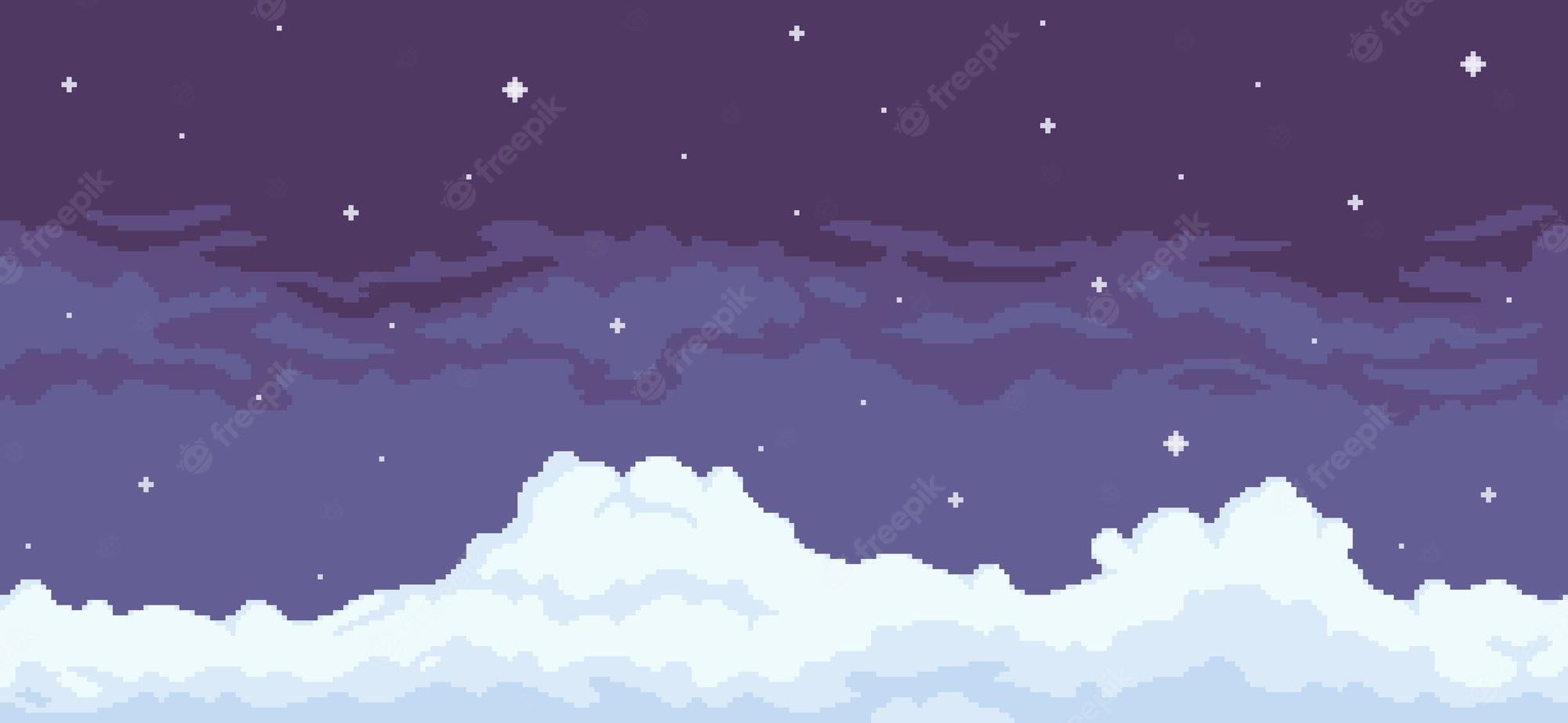 Pixel Clouds Background