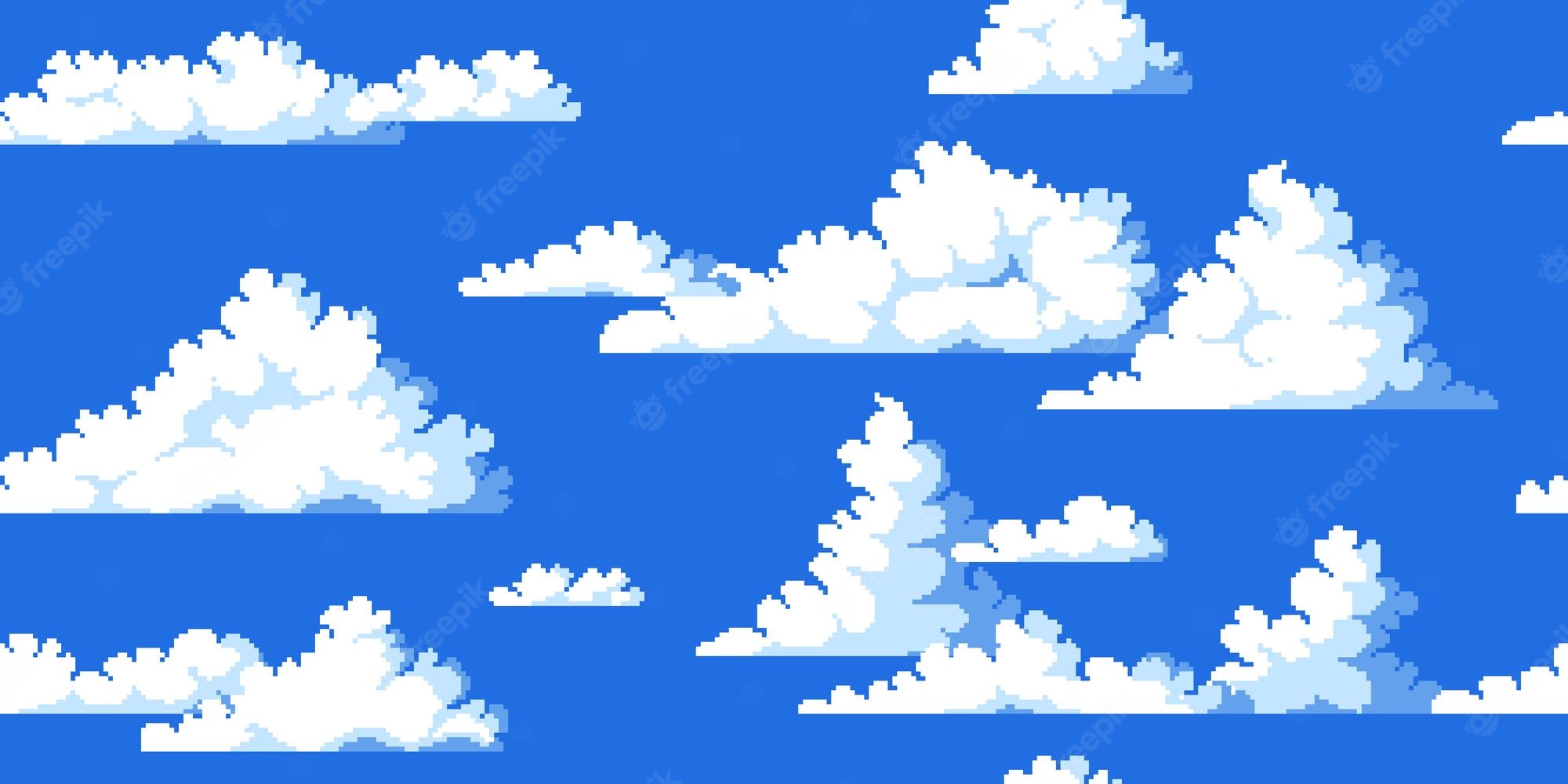 Pixel Clouds Background