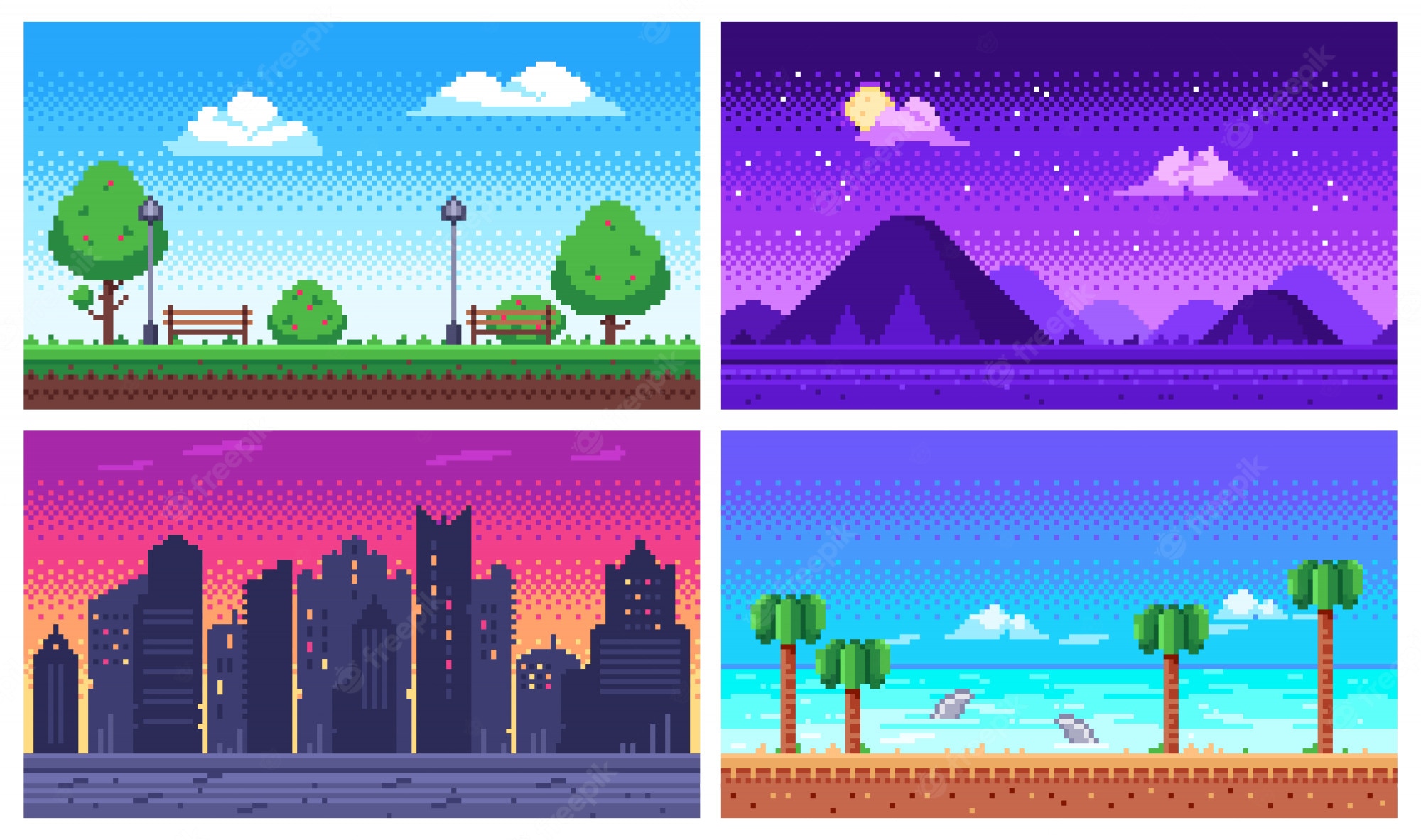 Pixel Game Background