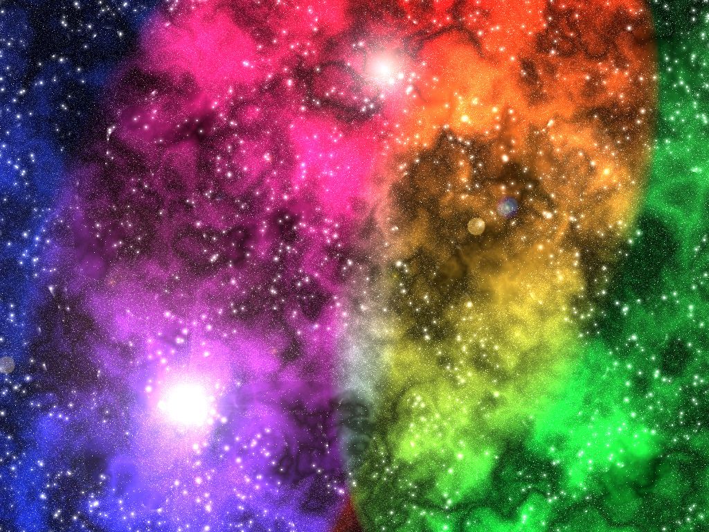 Rainbow Nebula Galaxy Background