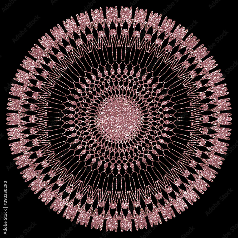 Rose Gold Mandala Background