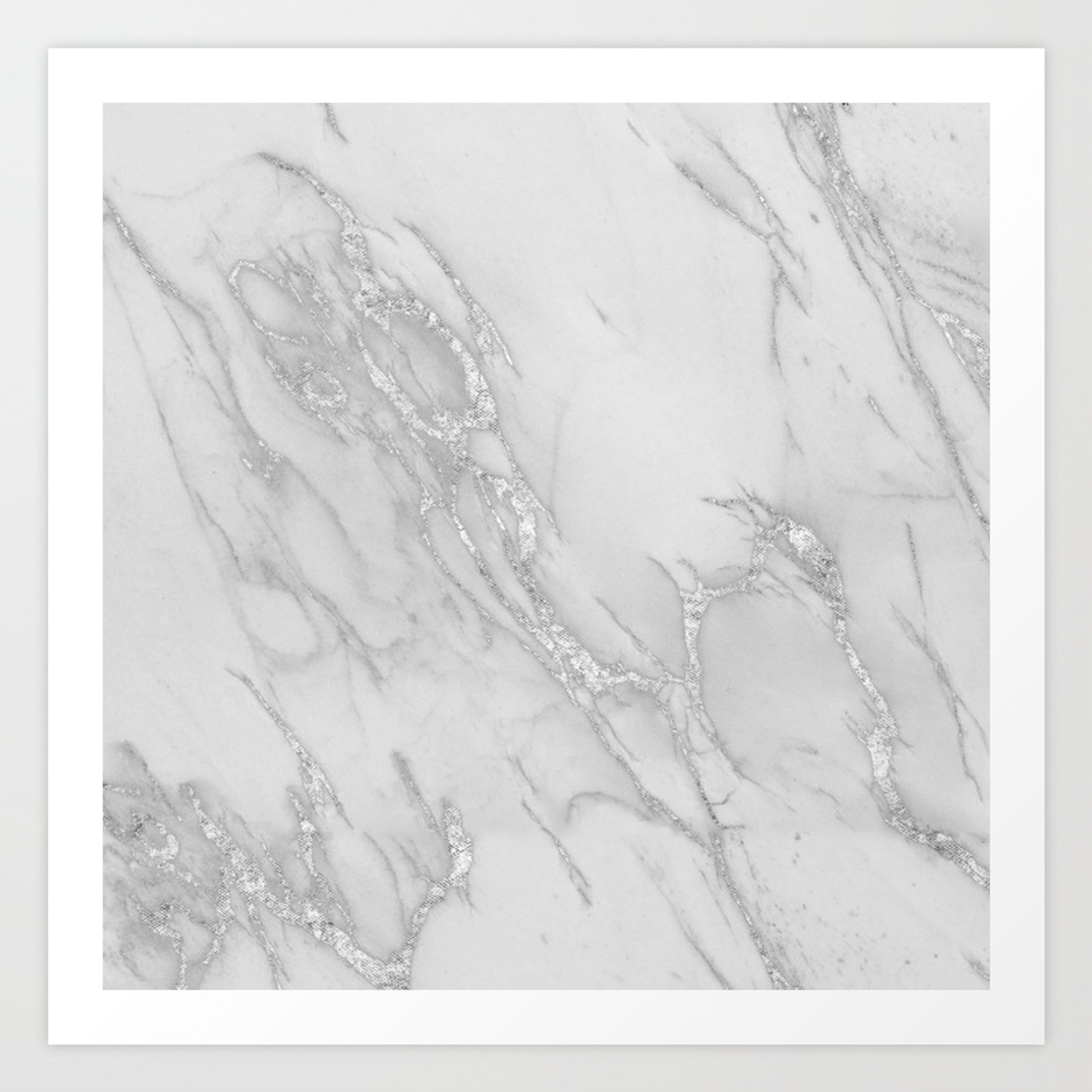 Silver Marble Background