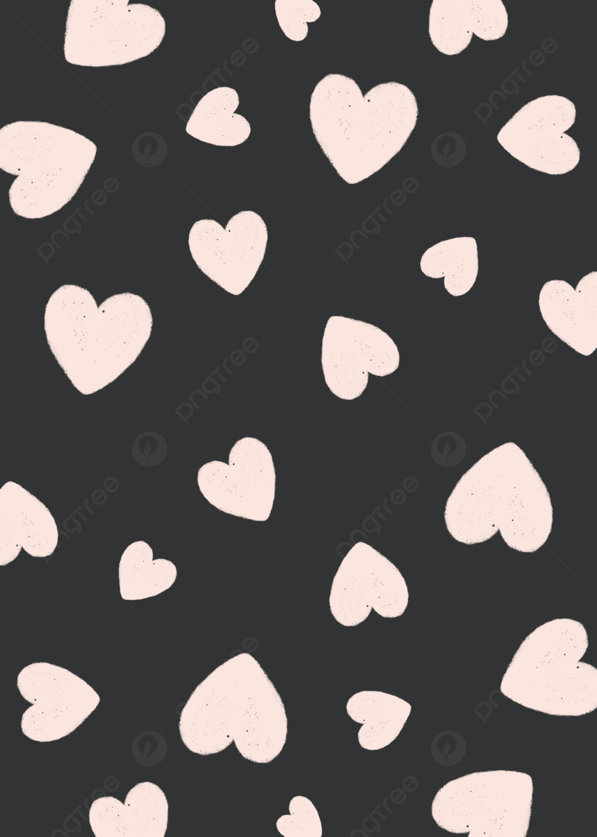 Simple White Heart Black Background