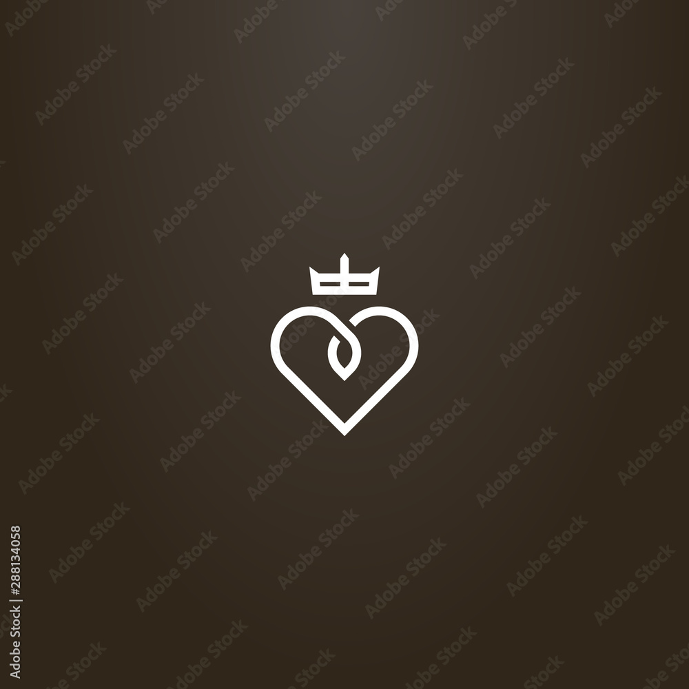 Simple White Heart Black Background