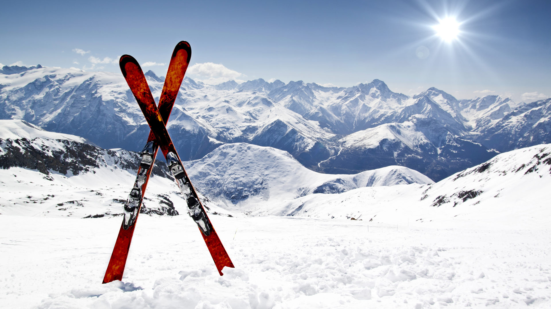 Skiing Zoom Background