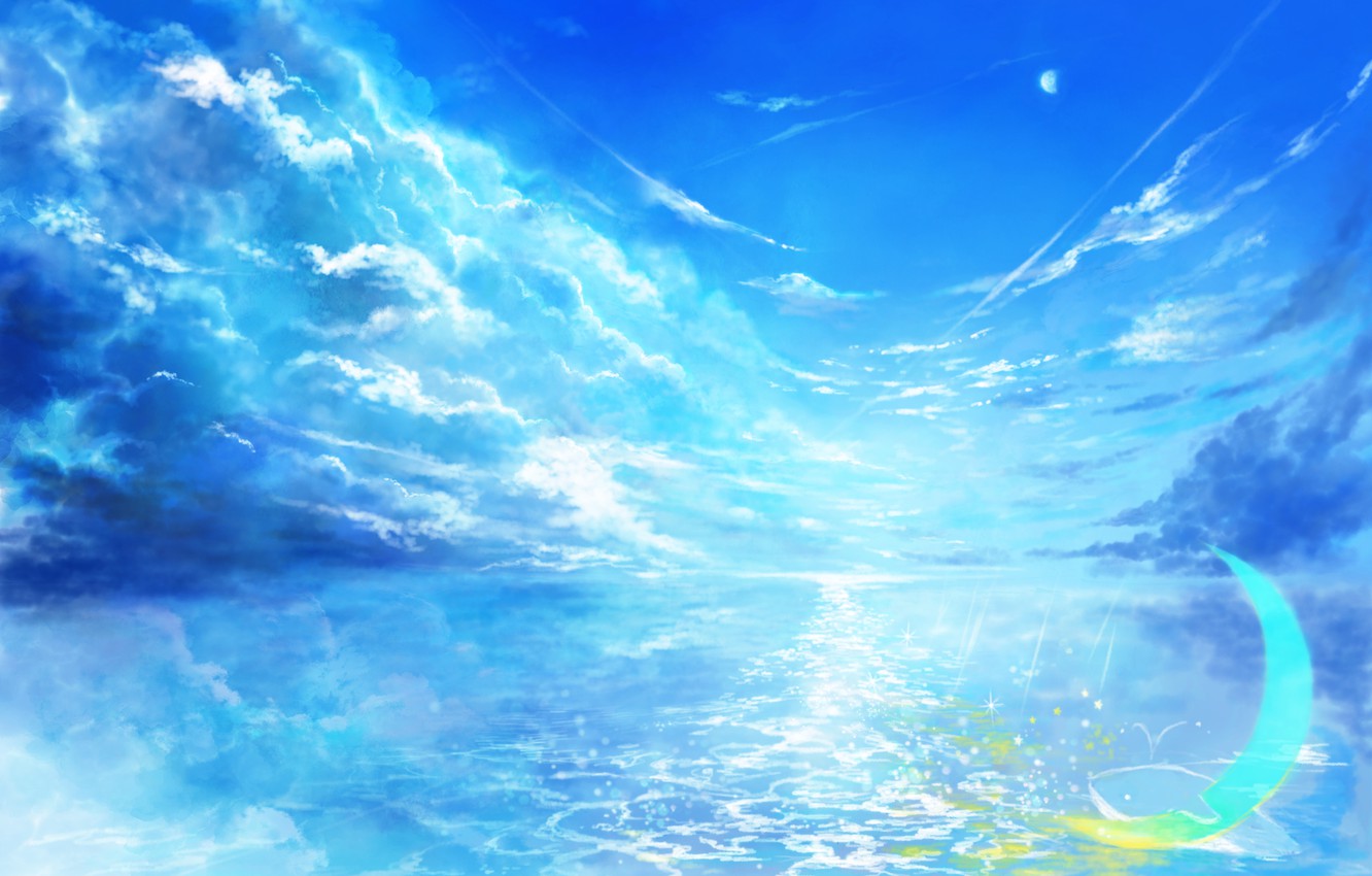 Sky And Water Background