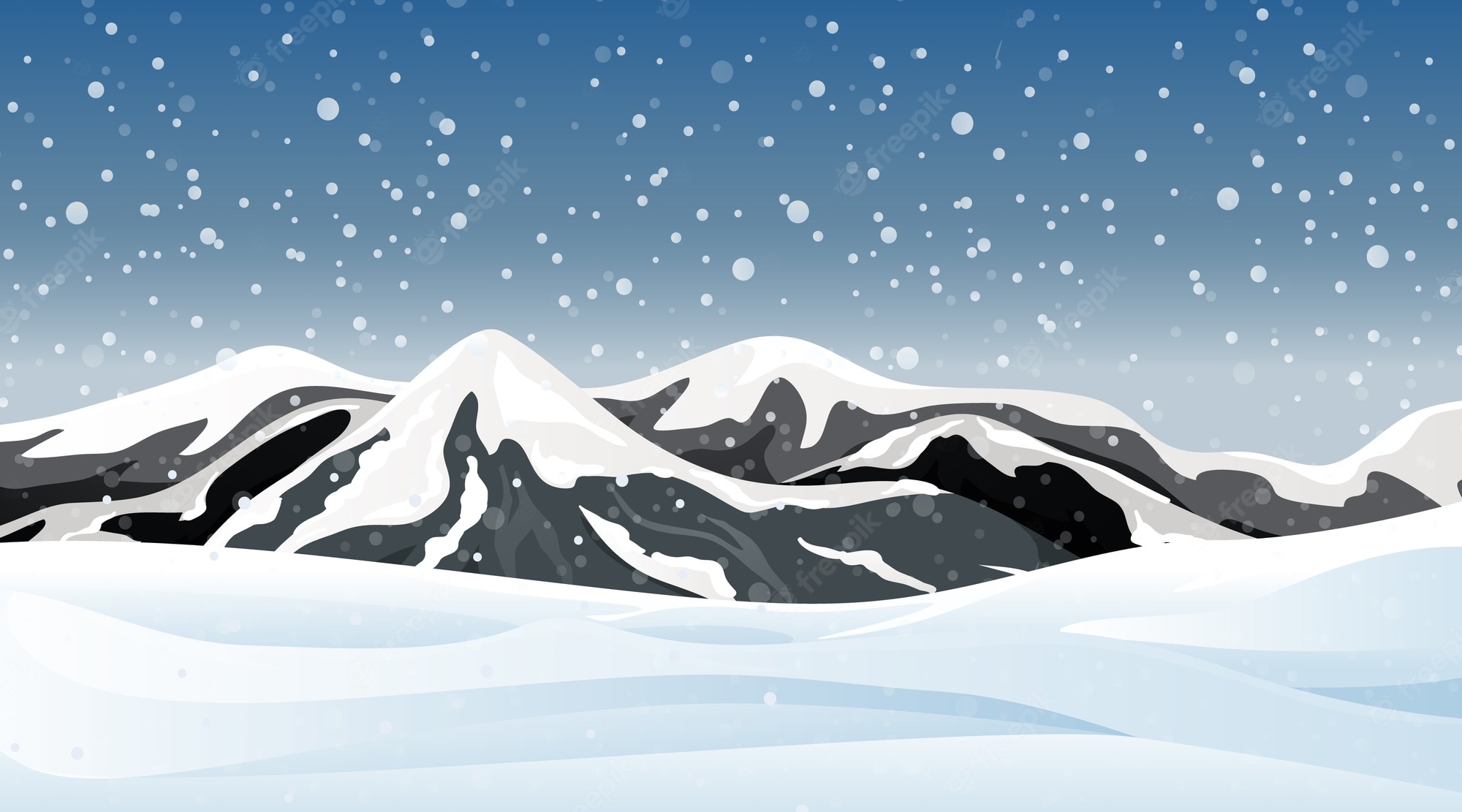 Snow Cartoon Background