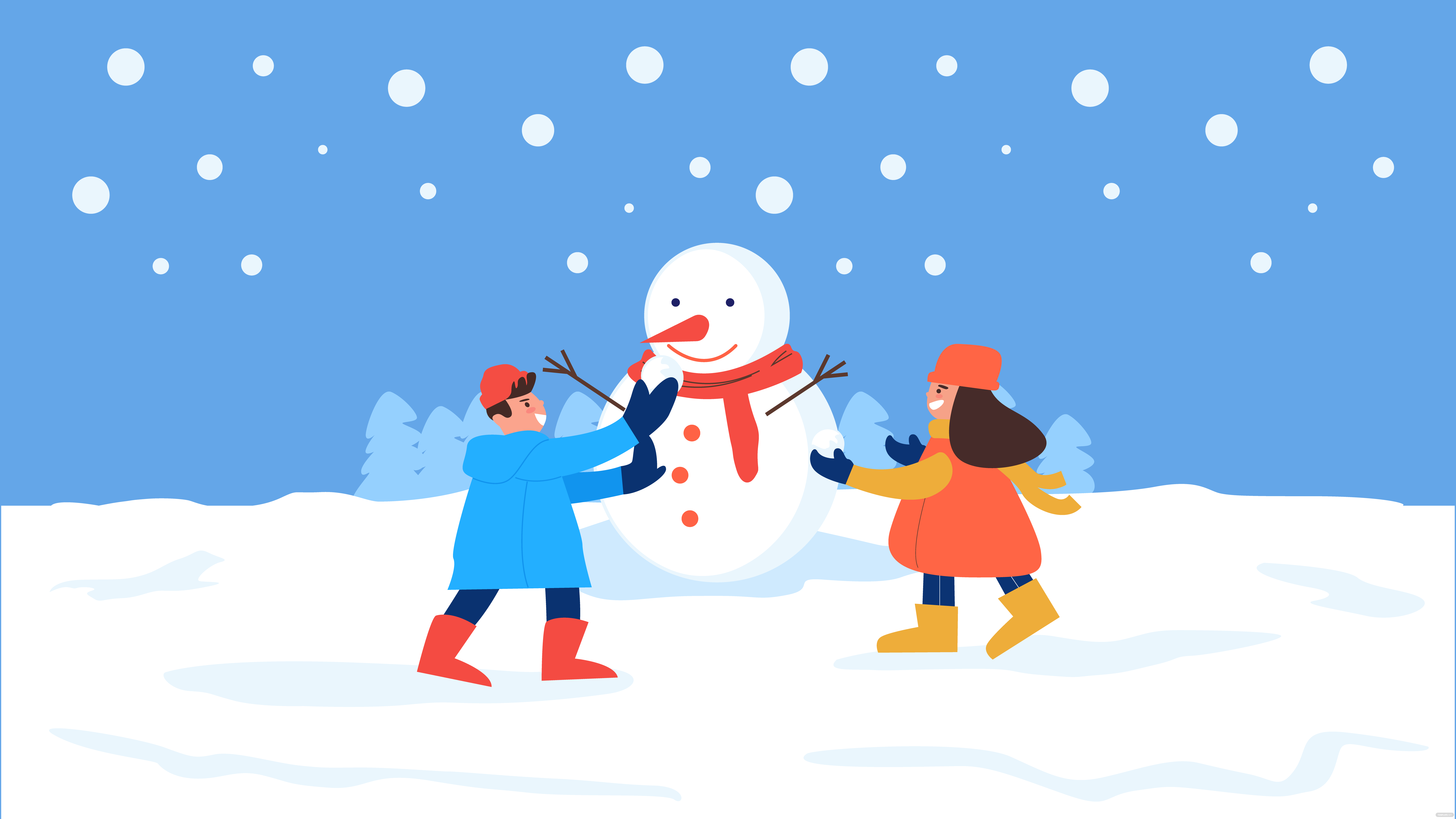 Snow Cartoon Background