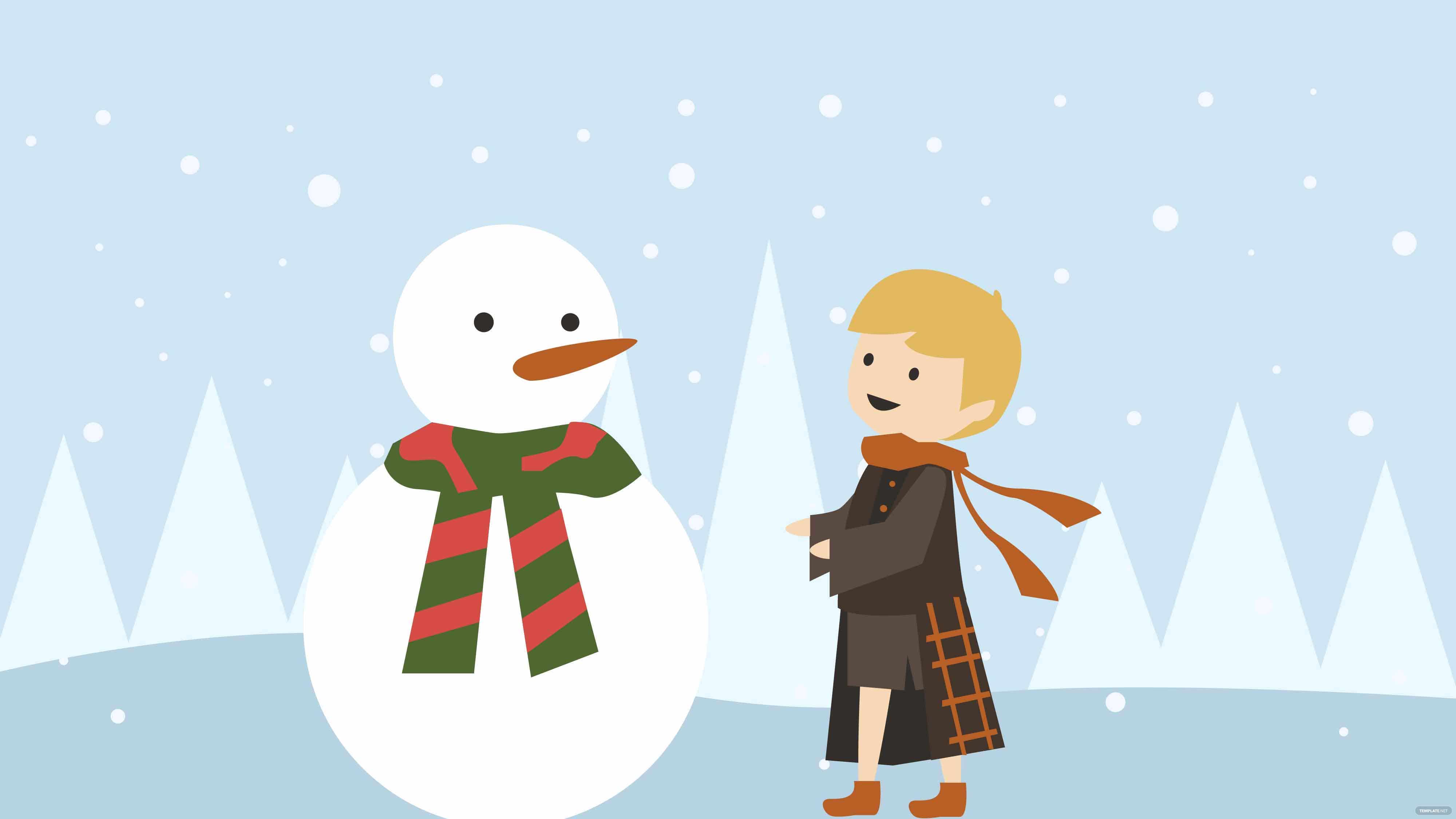 Snow Cartoon Background