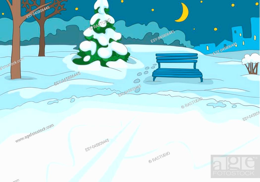 Snow Cartoon Background