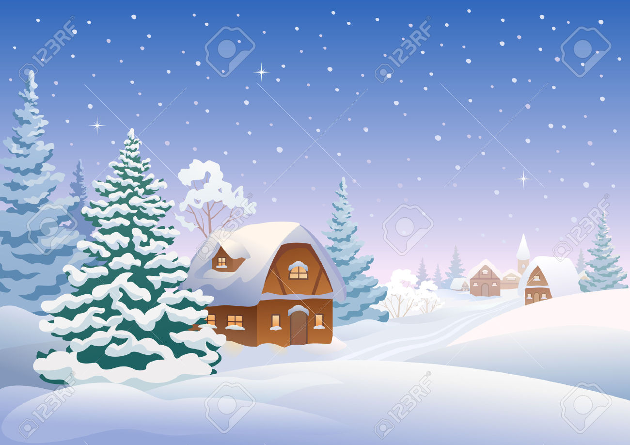 Snow Cartoon Background