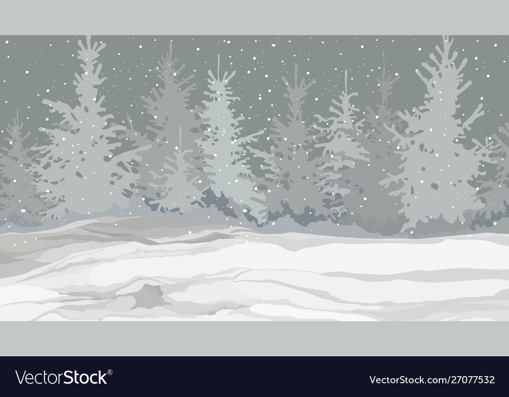 Snowy Forest Background