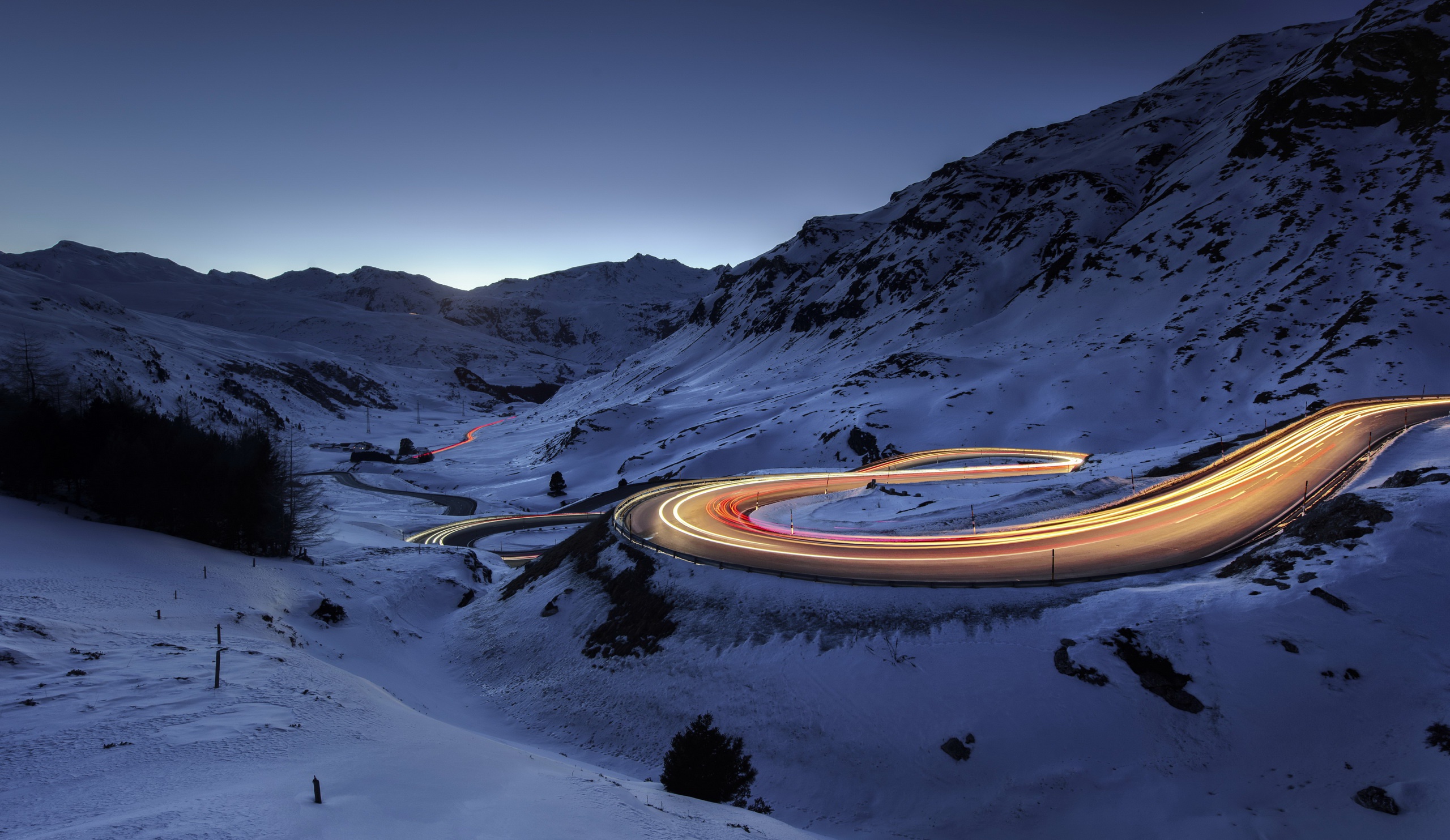 Snowy Road Background