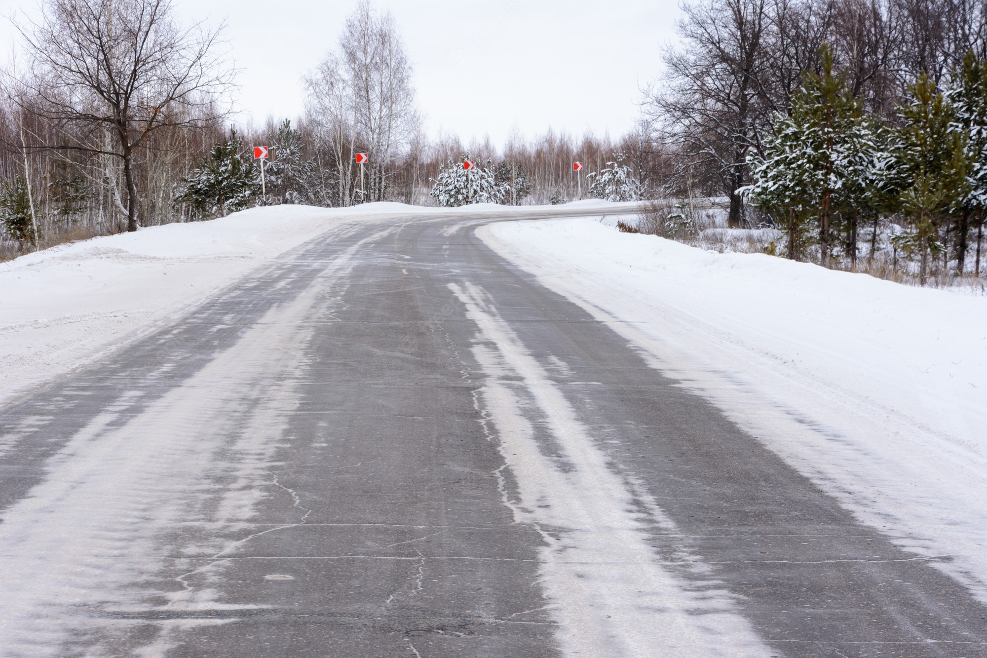 Snowy Road Background