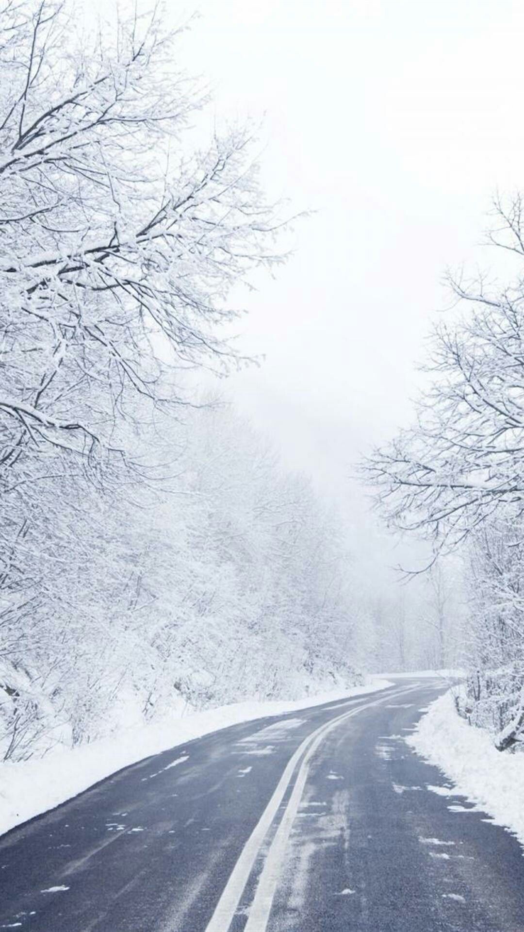 Snowy Road Background