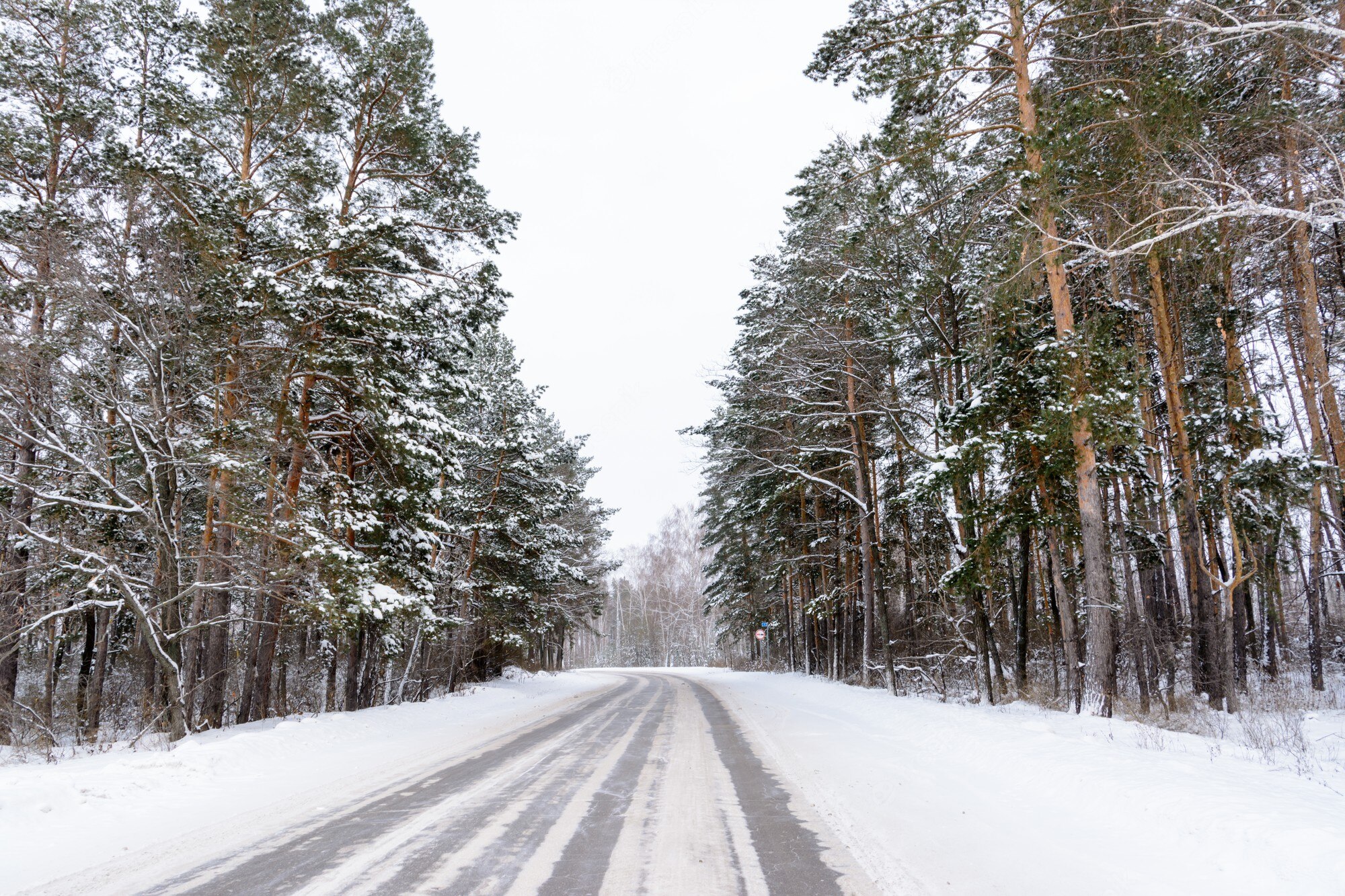 Snowy Road Background