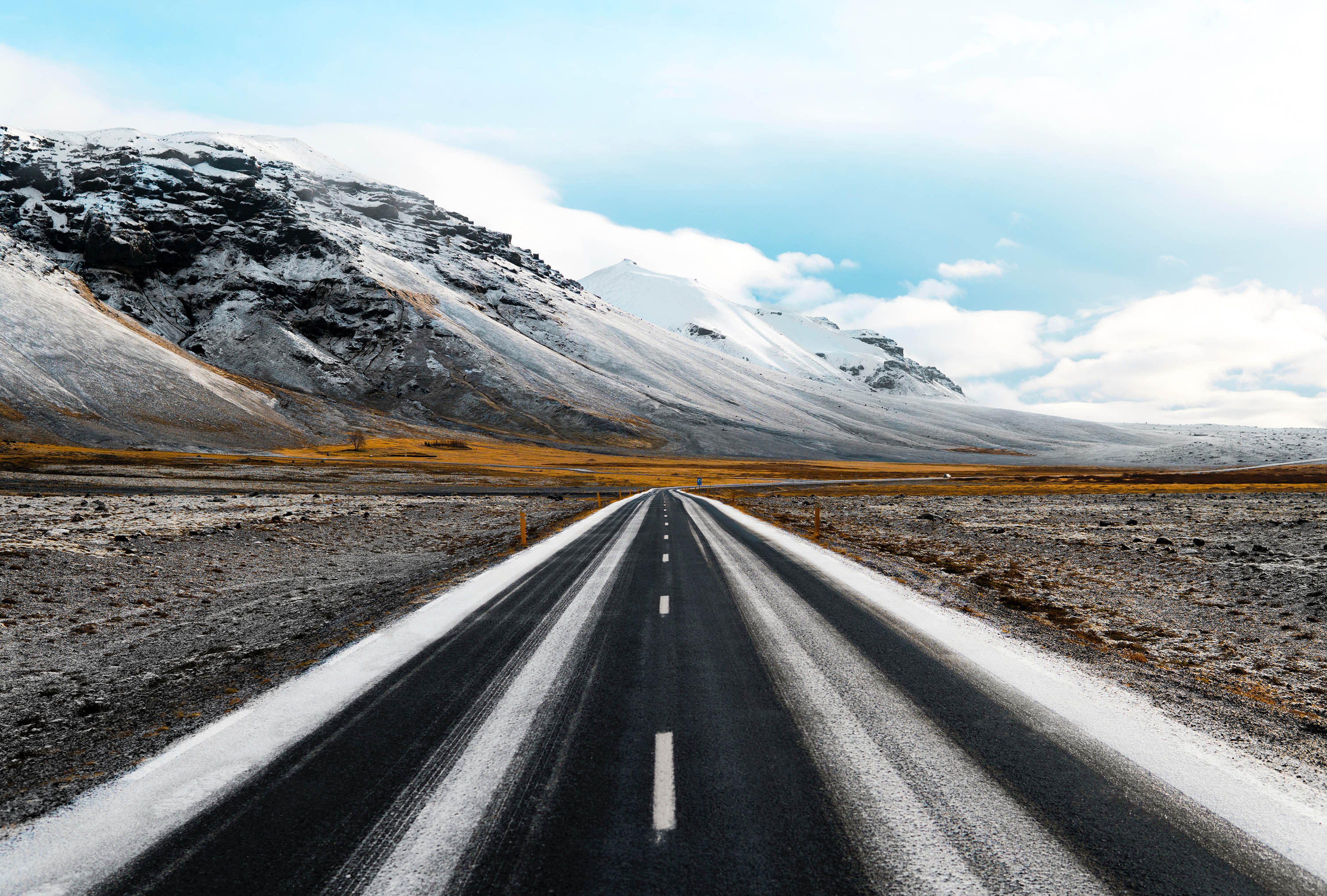 Snowy Road Background