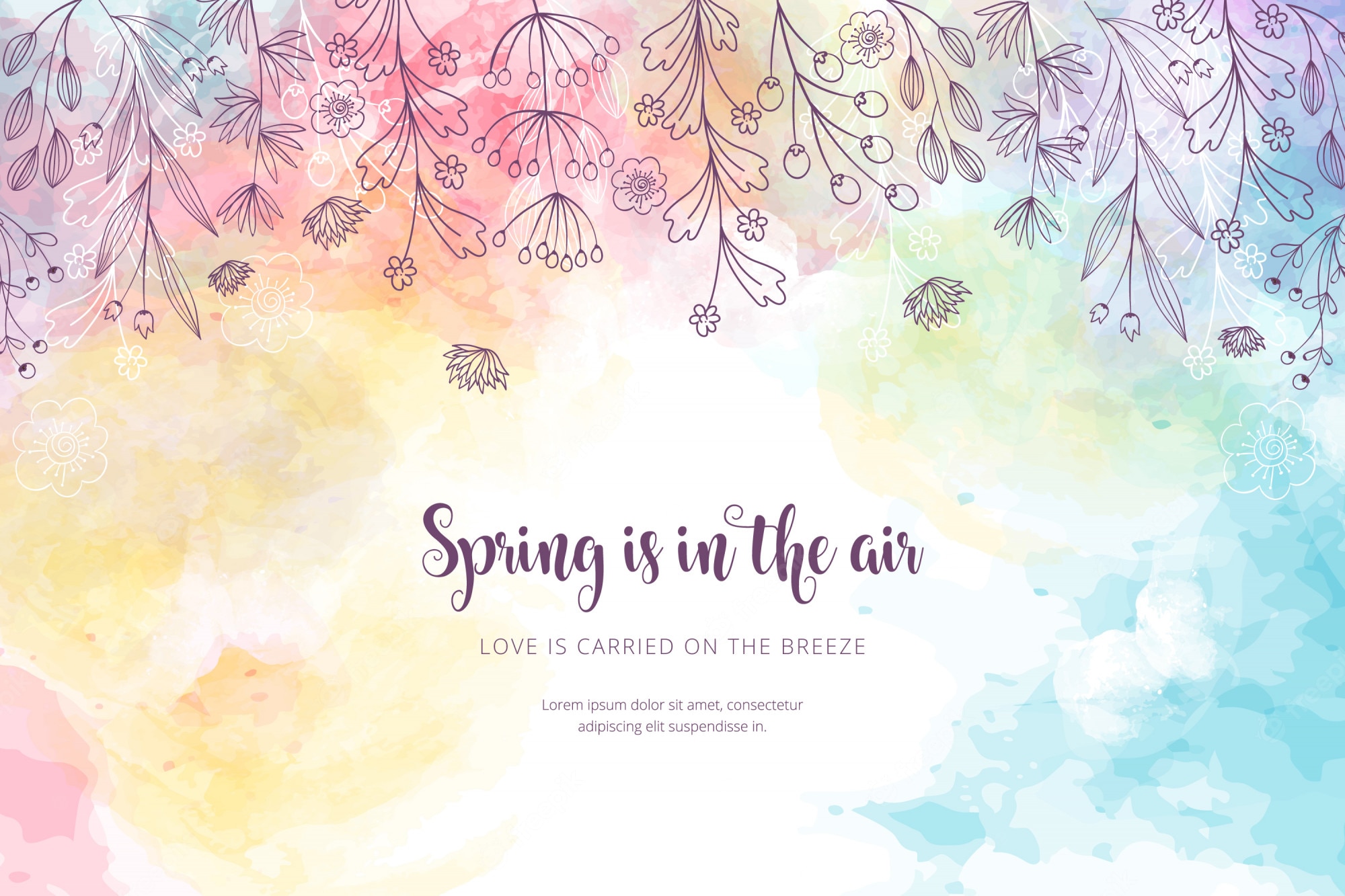 Spring Watercolor Background