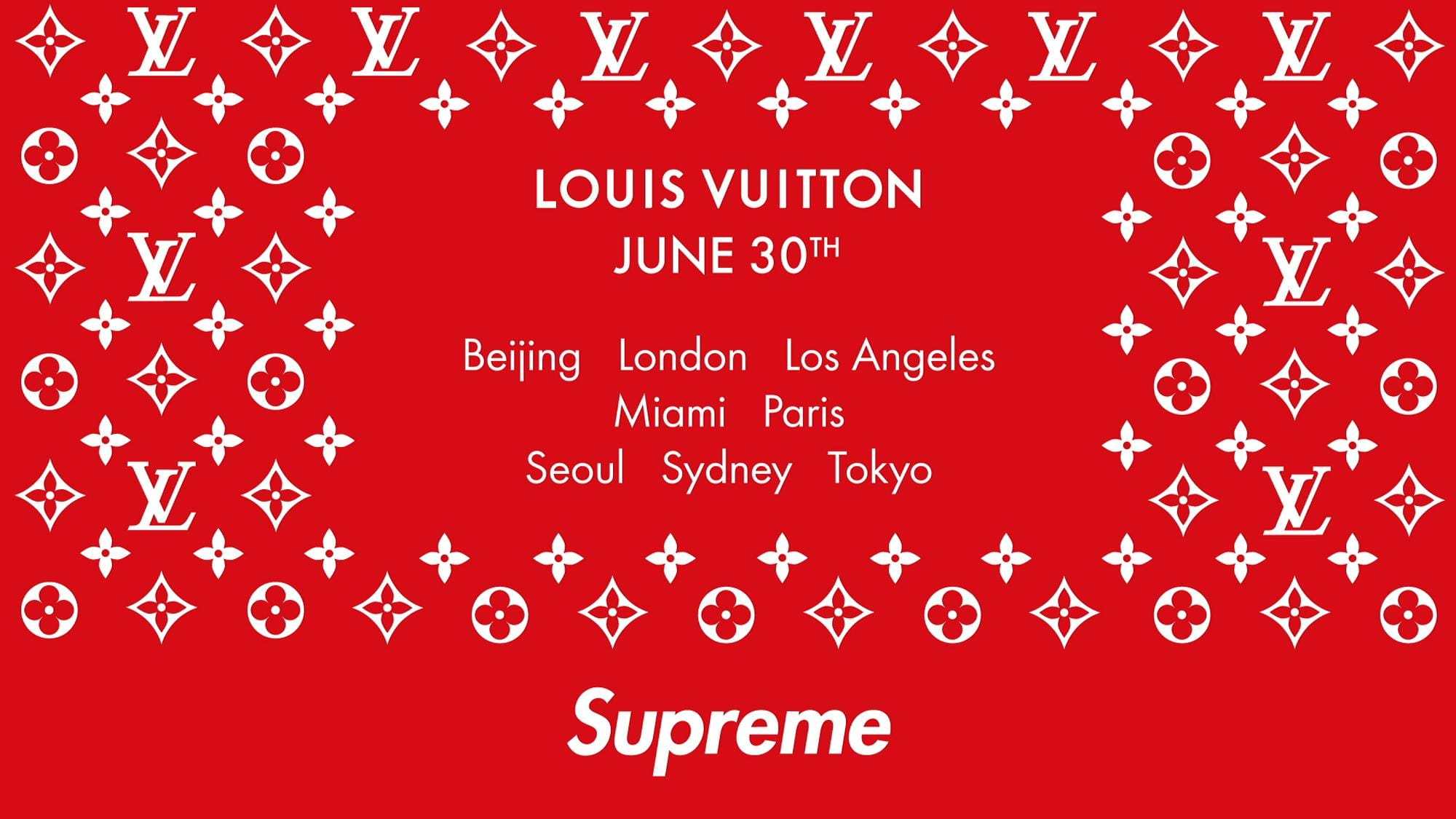 Supreme X Louis Vuitton Background