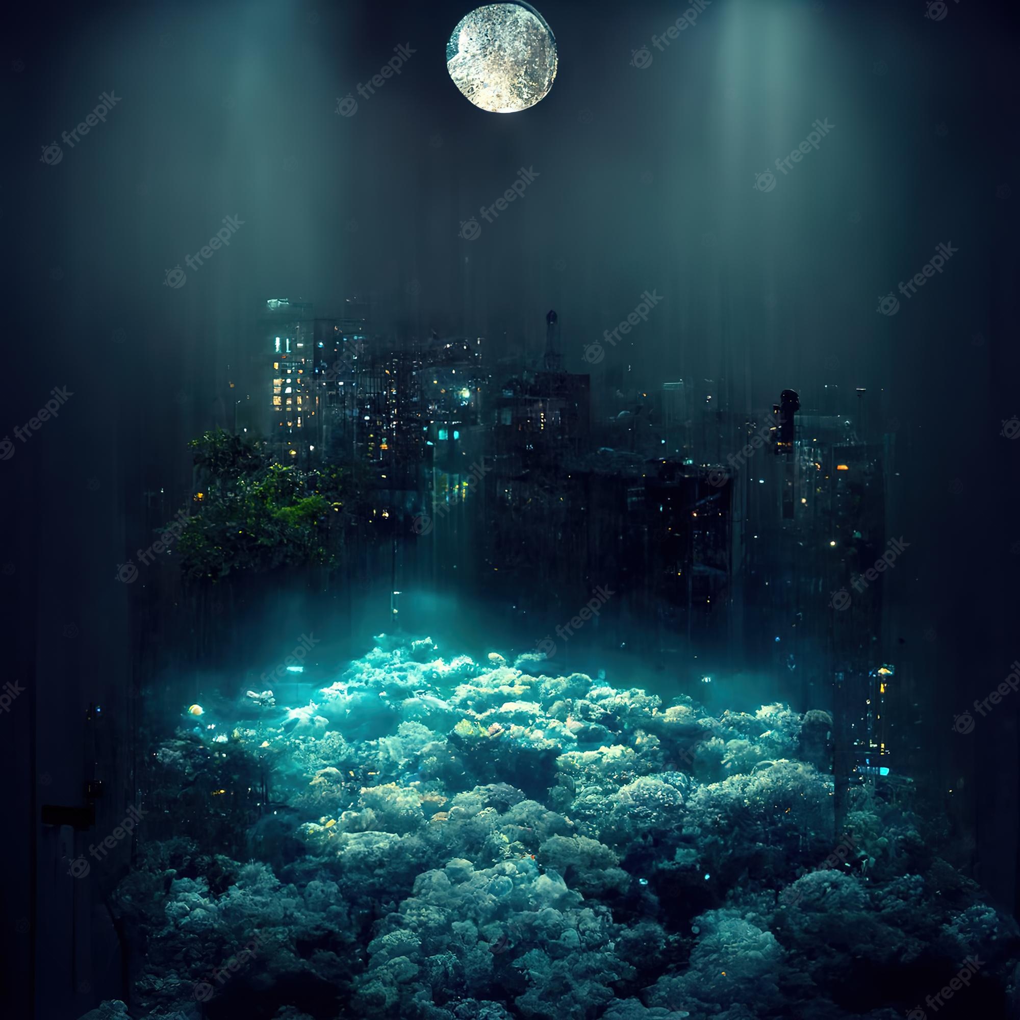 Underwater City Background